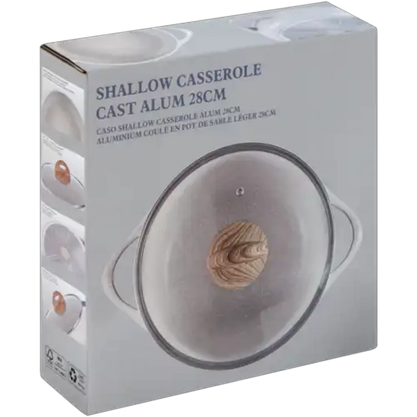 Image of Shallow Cast Aluminium Casserole 28cm