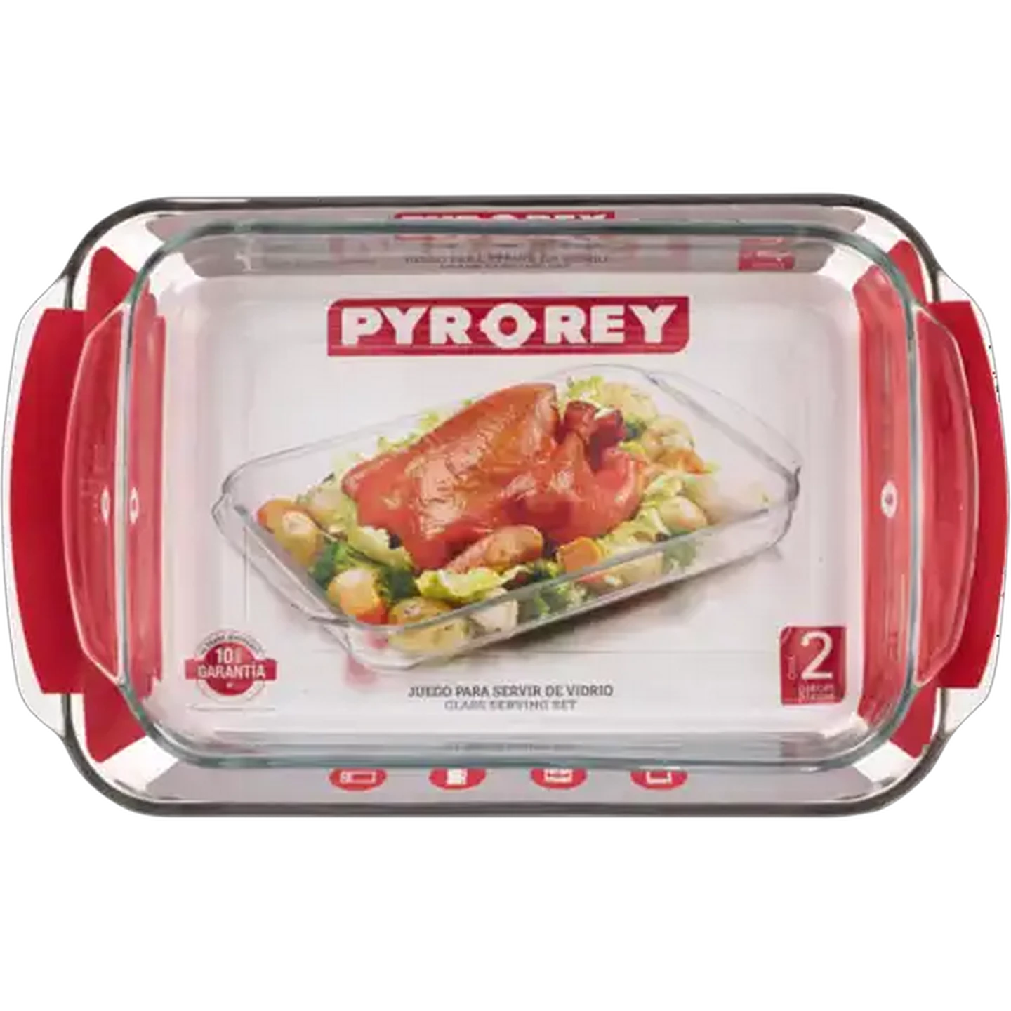Image of Pyr-O-Rey Glass Roaster Set 2 Piece