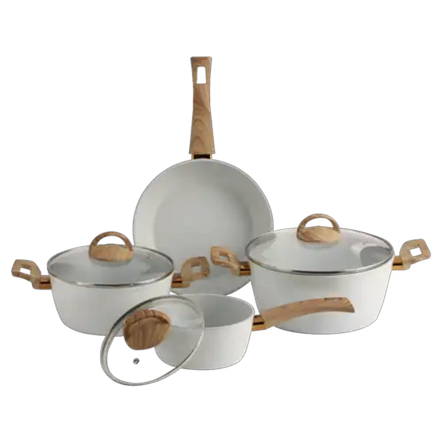 Image of Coconut Forged Aluminium Cookware Set 7-Piece