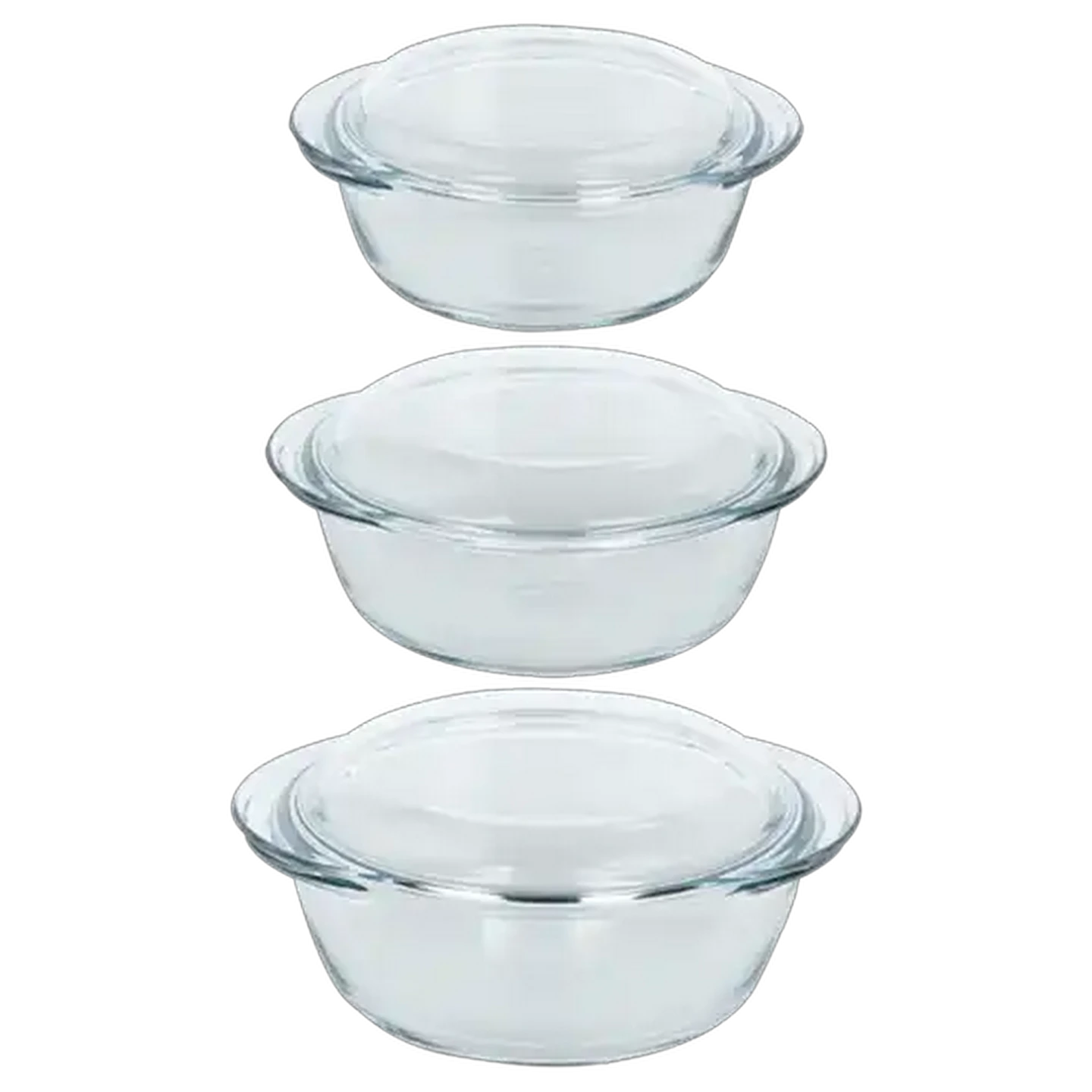 Image of Pyrex Glass Casserole Set 3-Piece