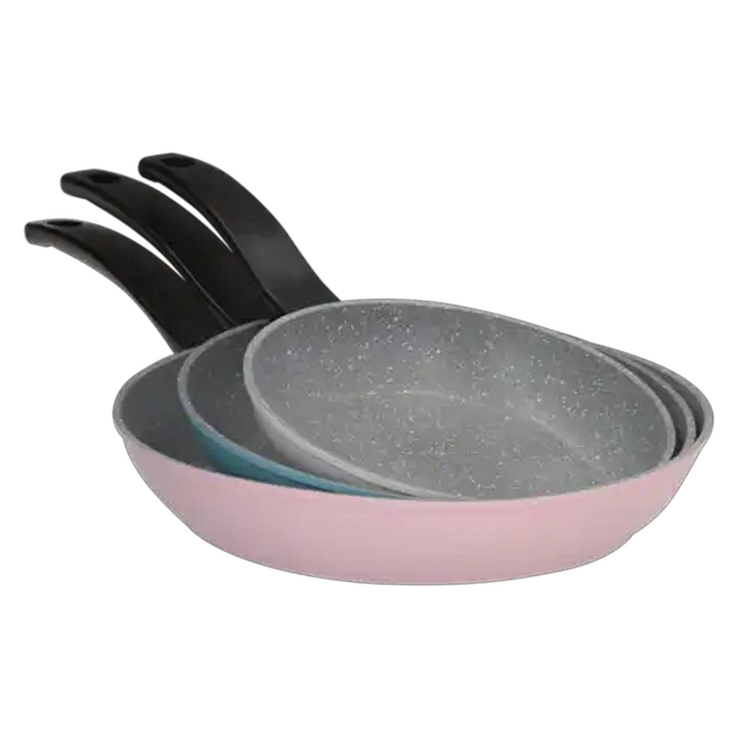 Image of Machefe Non-Stick Aluminium Fry Pan Set 3 Piece
