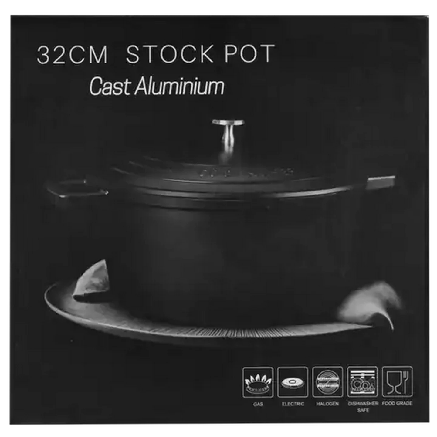 Image of Cast Aluminium Casserole Stock Pot 32cm