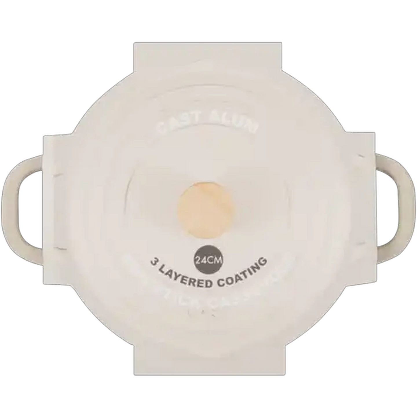 Image of Carote Beige Cast Aluminium Non-Stick Casserole Pot With Lid 24cm