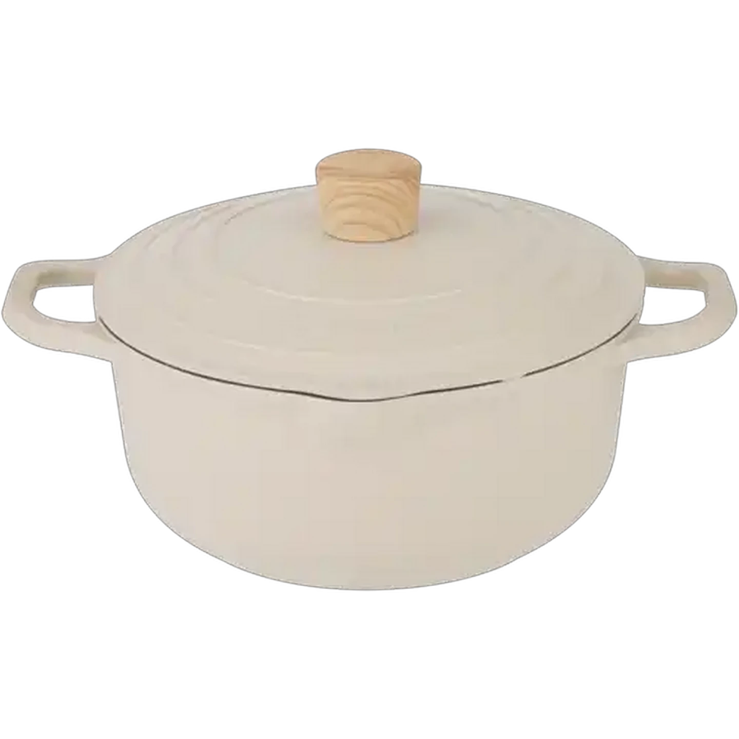 Image of Carote Beige Cast Aluminium Non-Stick Casserole Pot With Lid 24cm