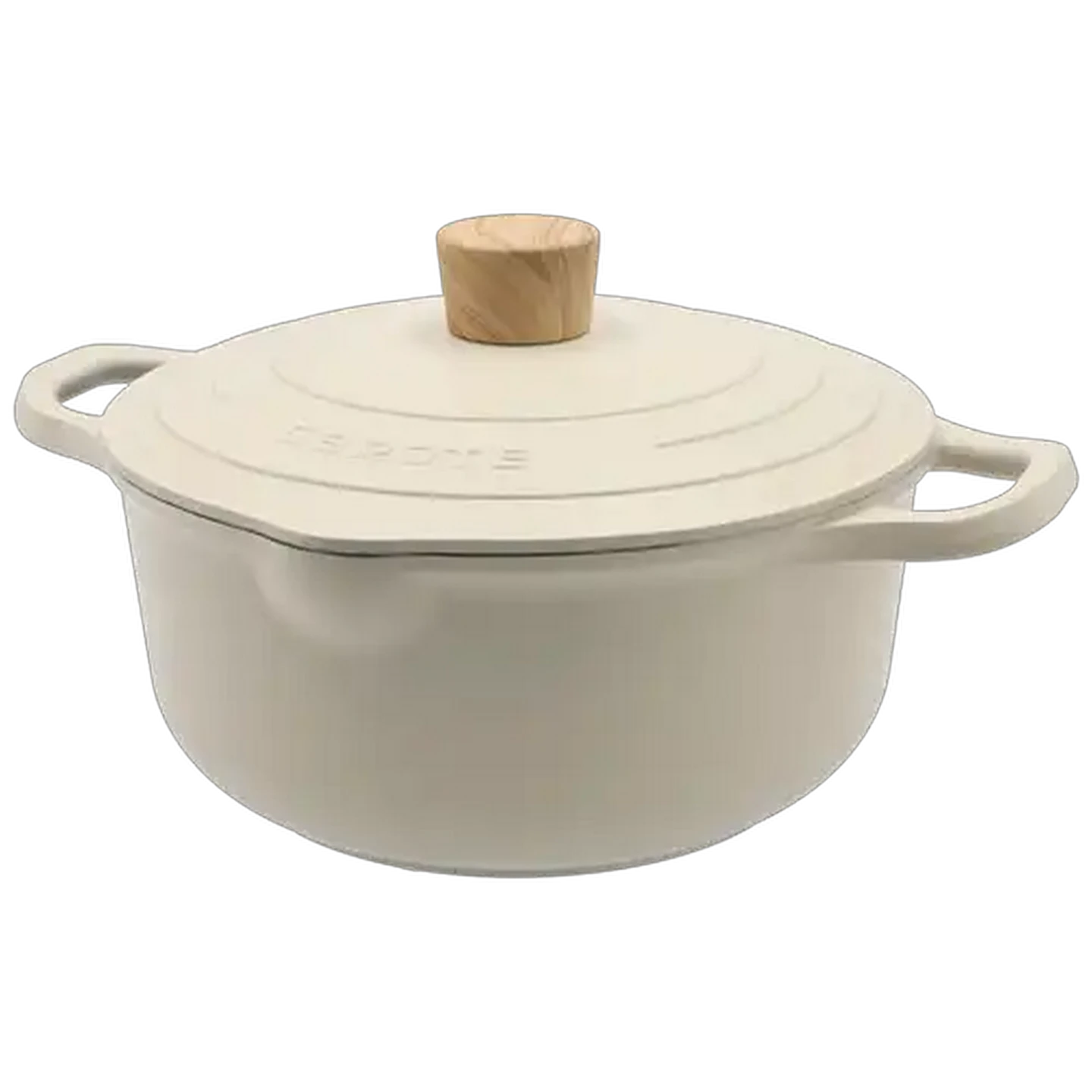 Image of Carote Beige Cast Aluminium Non-Stick Casserole Pot With Lid 24cm