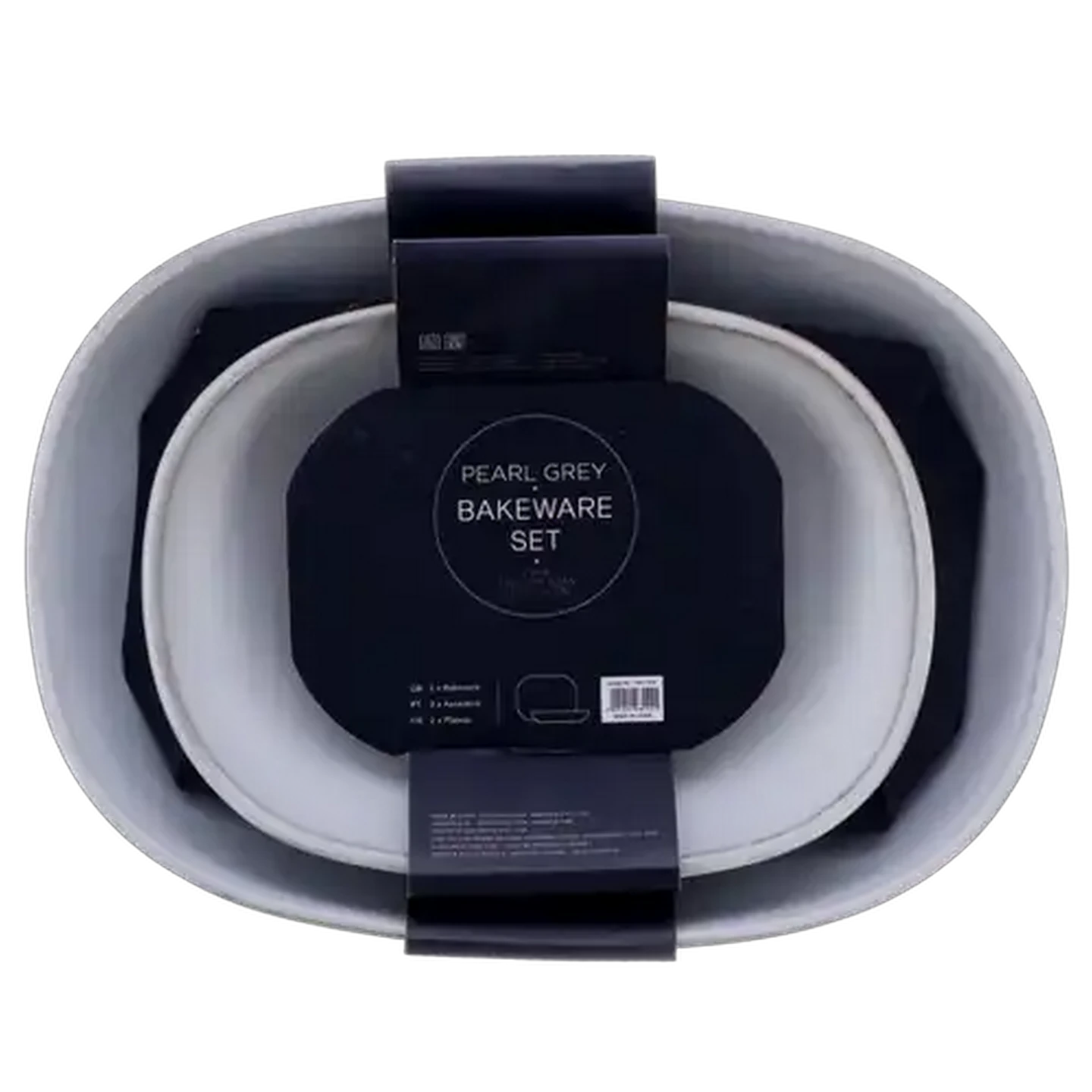 Image of Pearl Grey Bakeware Set 2 Piece