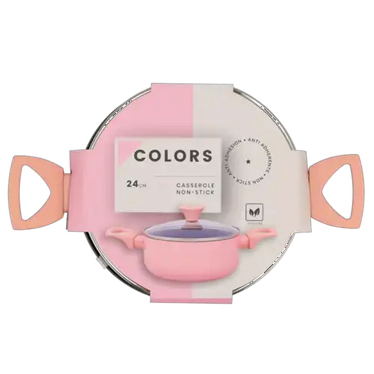 Image of Colors Aluminium Pink Casserole Pot 24cm