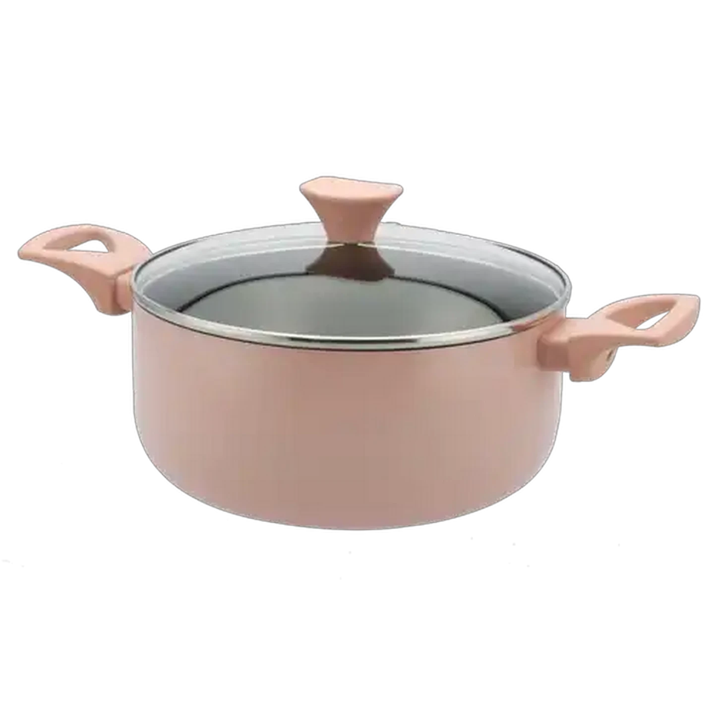 Image of Colors Aluminium Pink Casserole Pot 24cm