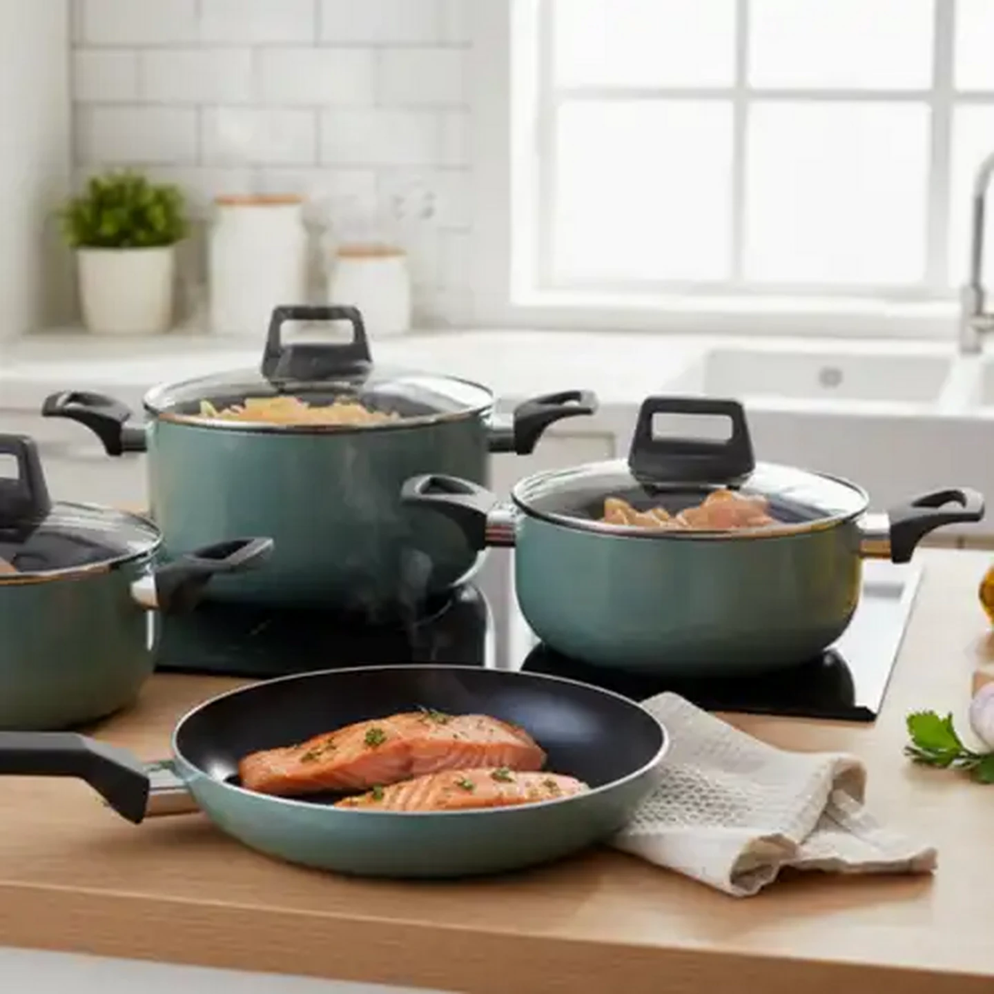Image of Quisimo Marine Pressed Aluminium Cookware Set 7-Piece