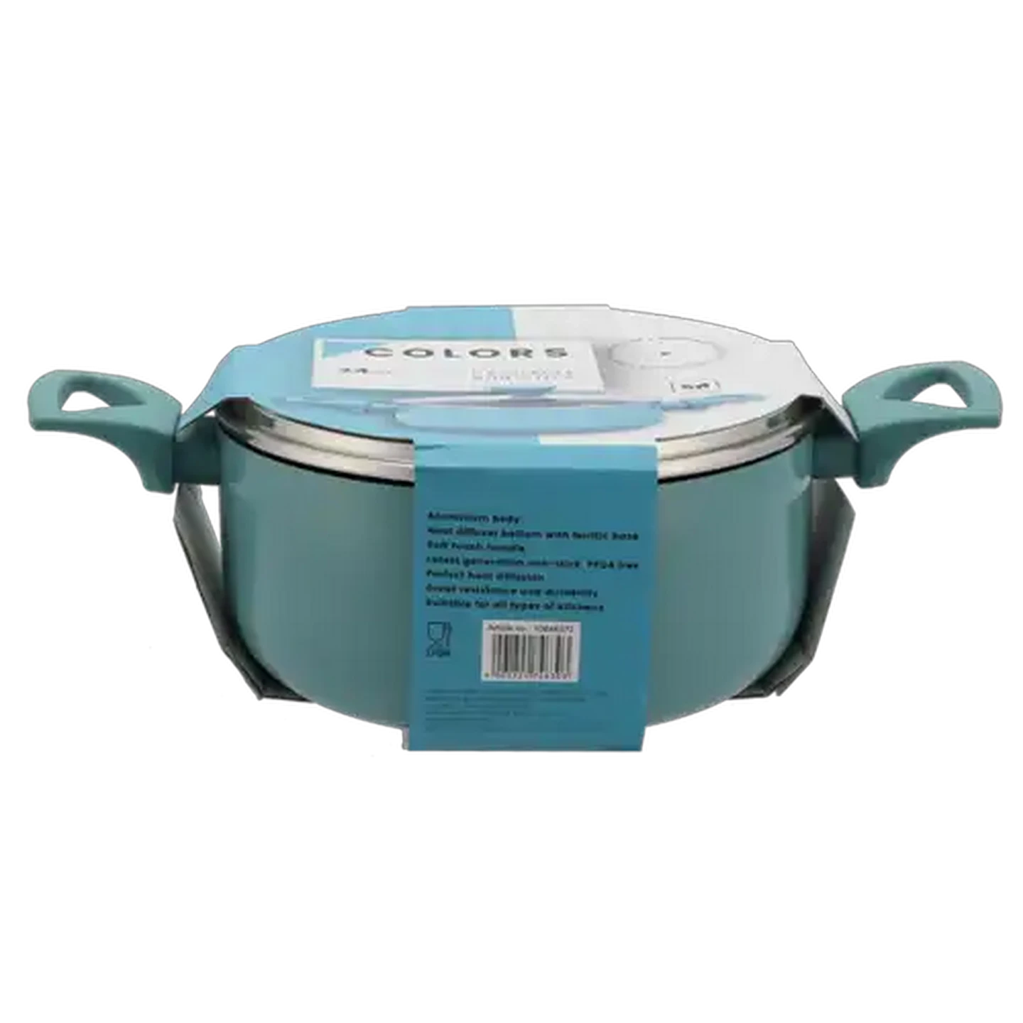 Image of Colors Aluminium Blue Casserole Pot 24cm