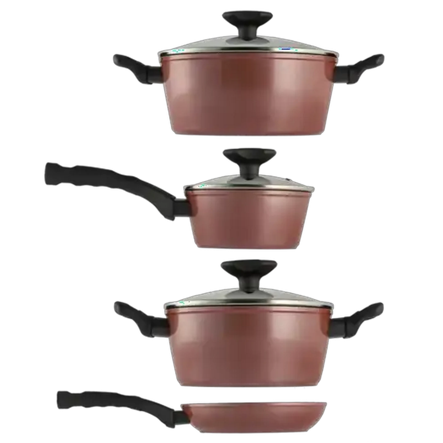 Image of Majoré Flamingo Aluminium Cookware Set 7 Piece