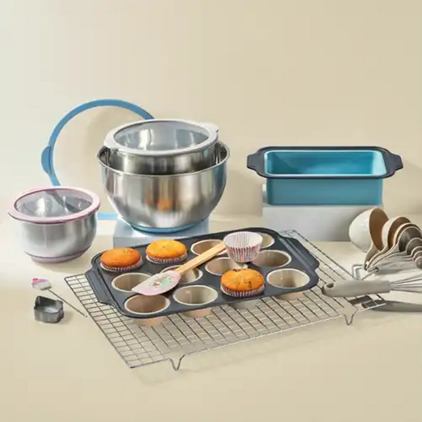 Image of Millini Stainless Steel Mixing Bowls 3-Piece