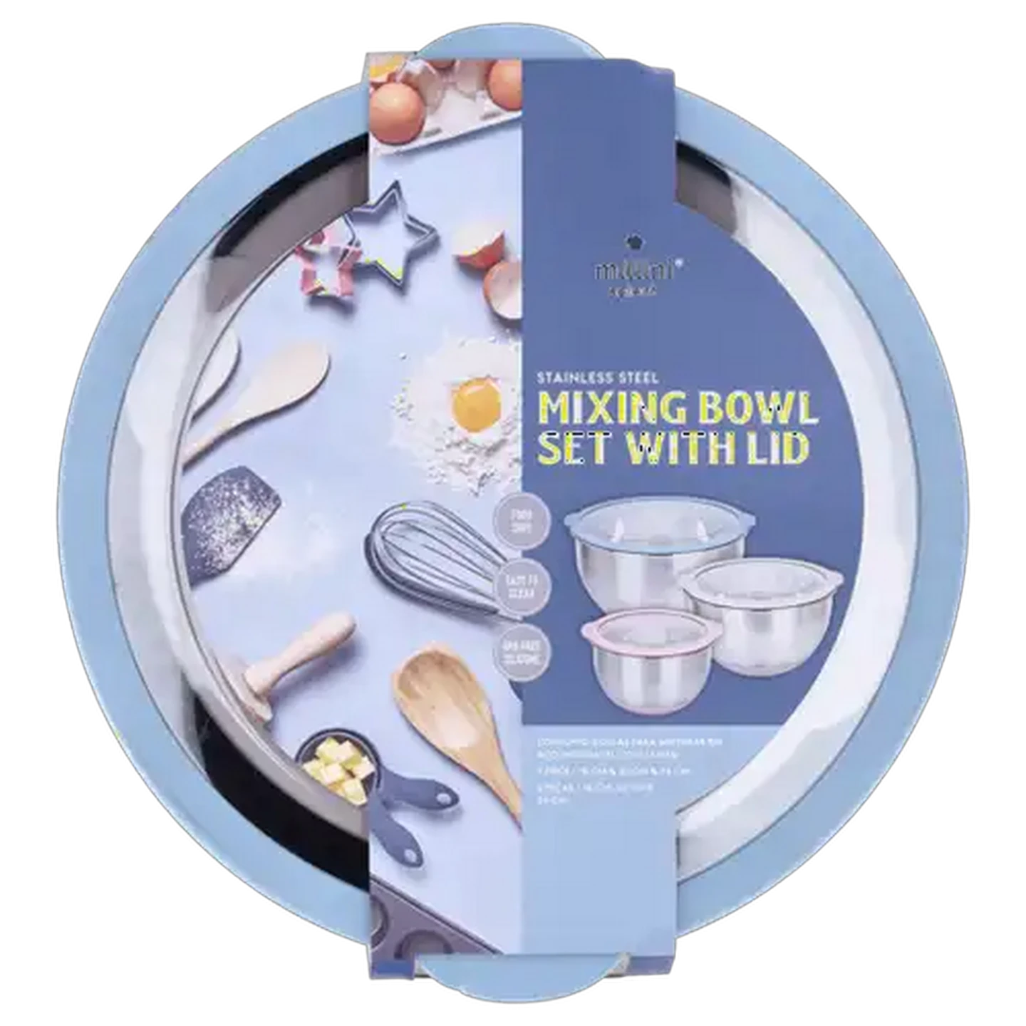 Image of Millini Stainless Steel Mixing Bowls 3-Piece