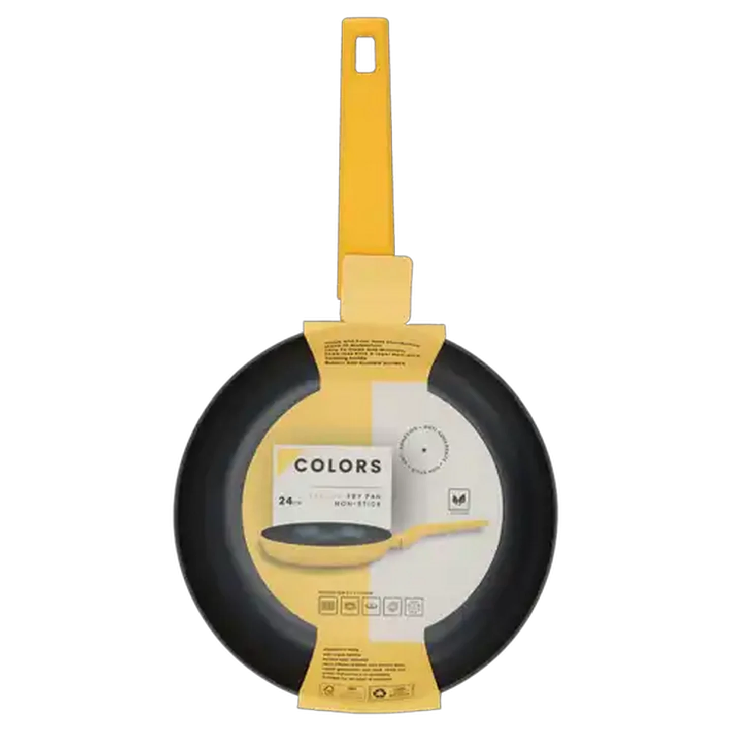 Image of Colors Aluminium Yellow Fry Pan 24cm
