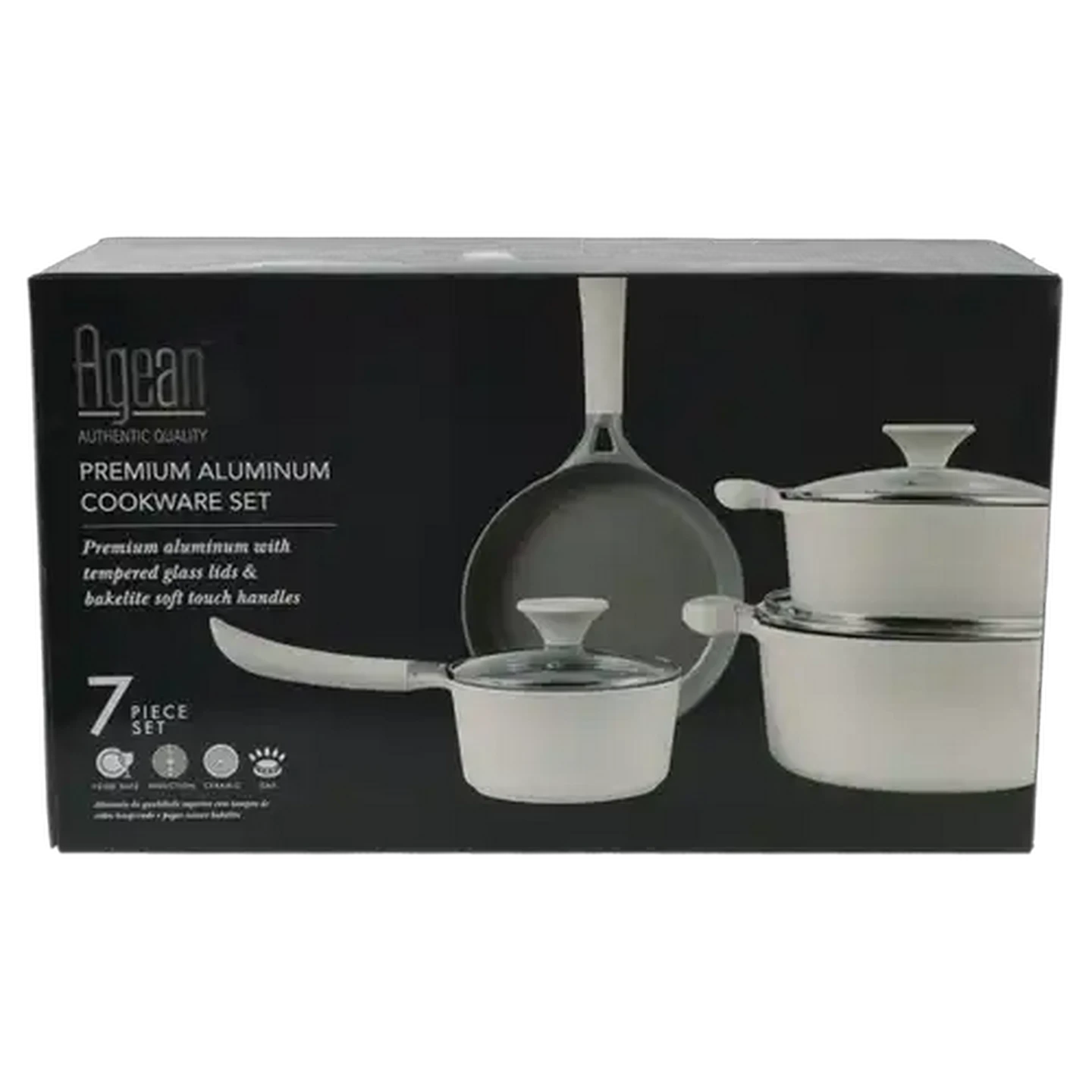 Image of Agean Premium Aluminium Cookware Set 7-Piece