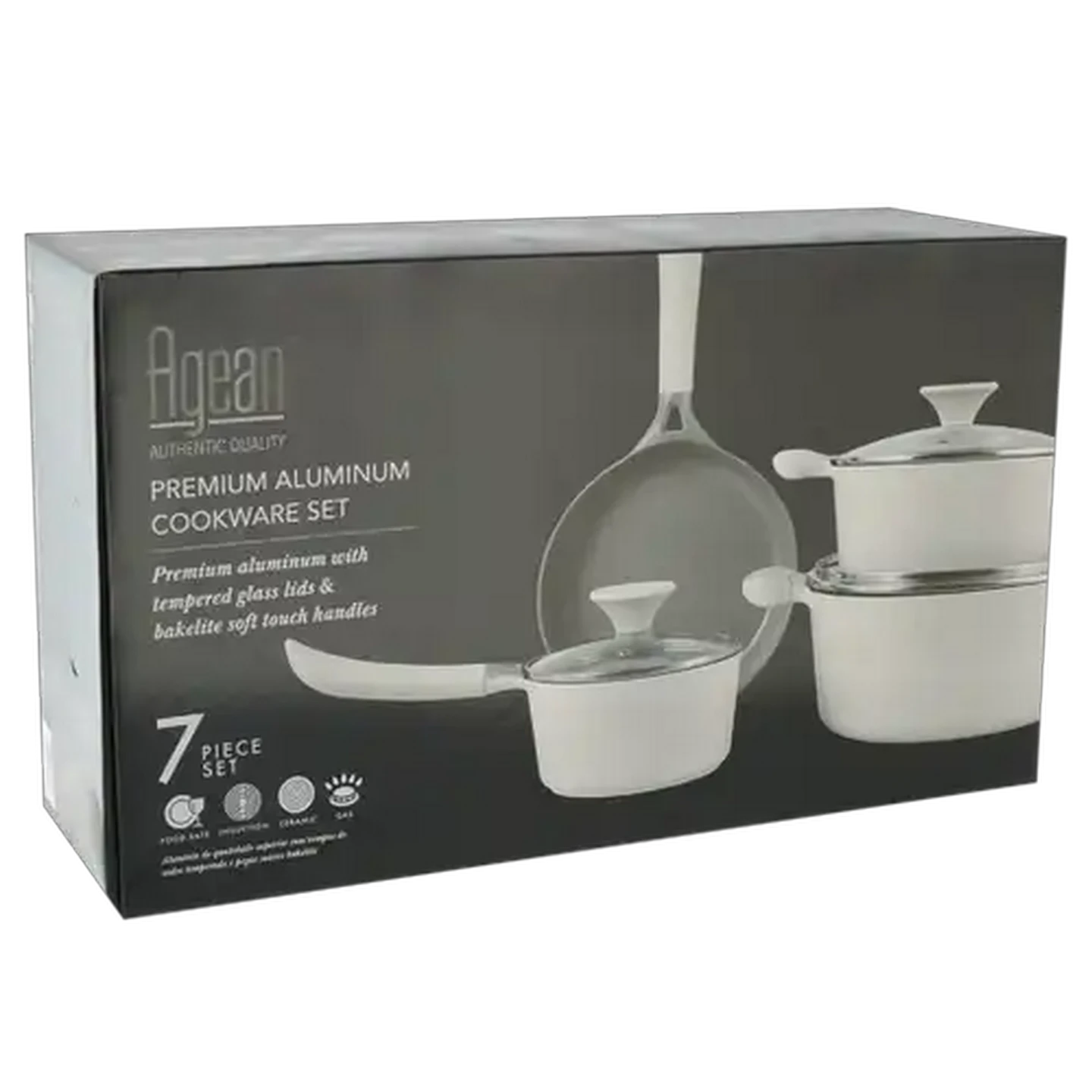 Image of Agean Premium Aluminium Cookware Set 7-Piece