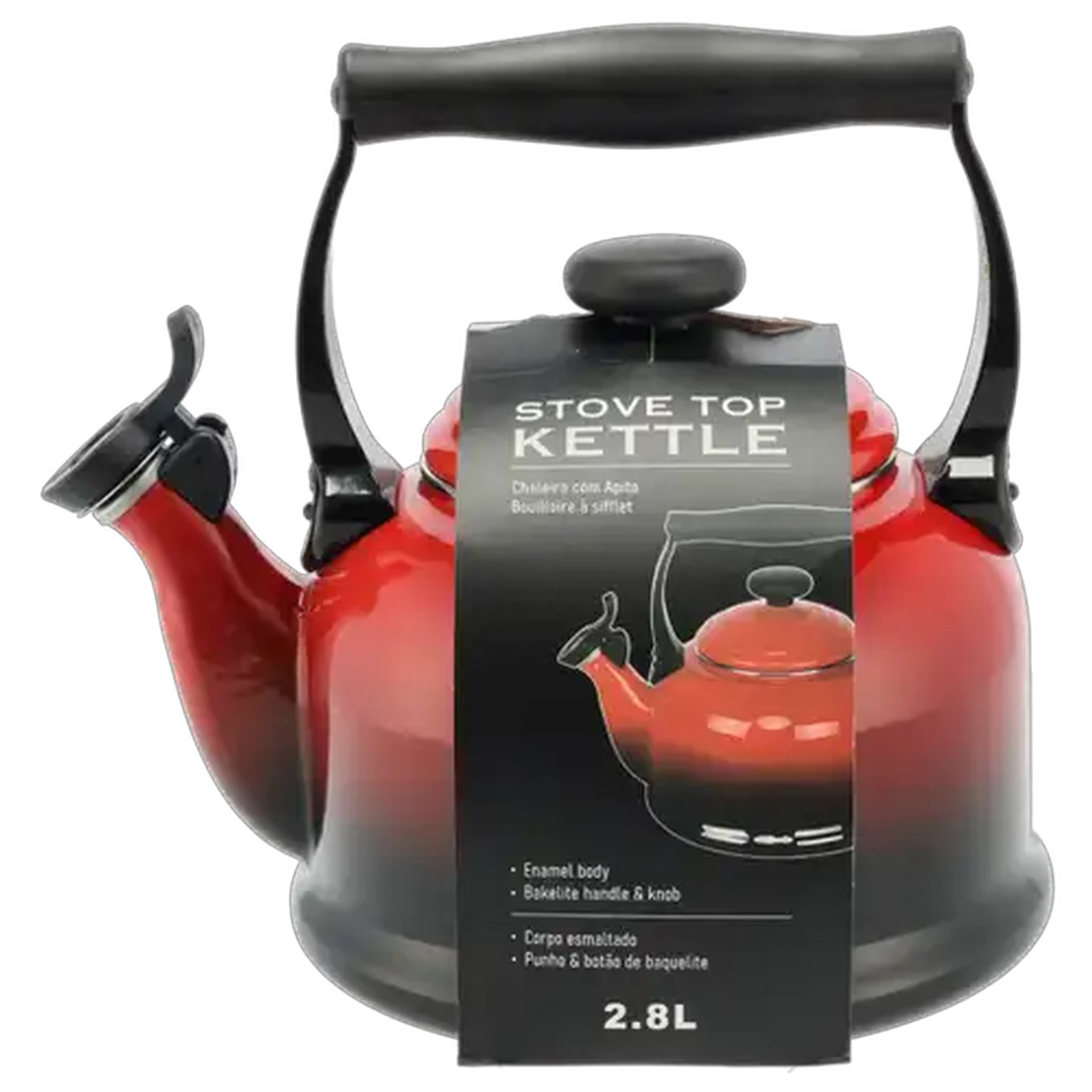 Image of Stove Top Whistling Kettle Cherry 2.8L