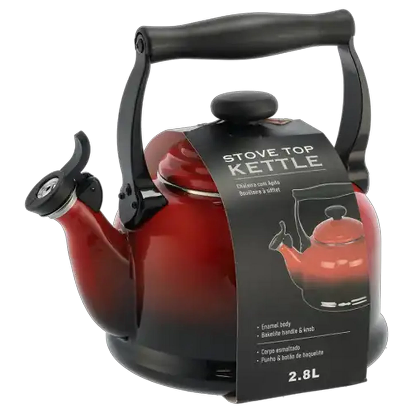 Image of Stove Top Whistling Kettle Cherry 2.8L