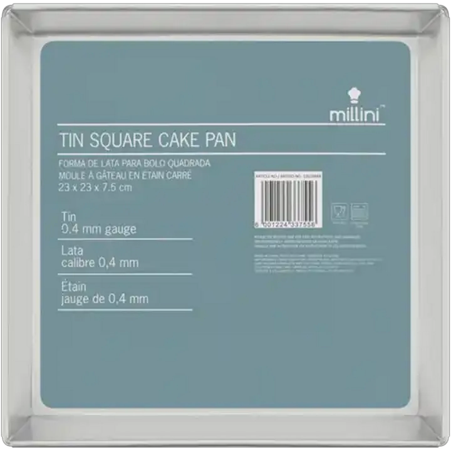Image of Millini Tin Square Cake Pan 23 x 23cm