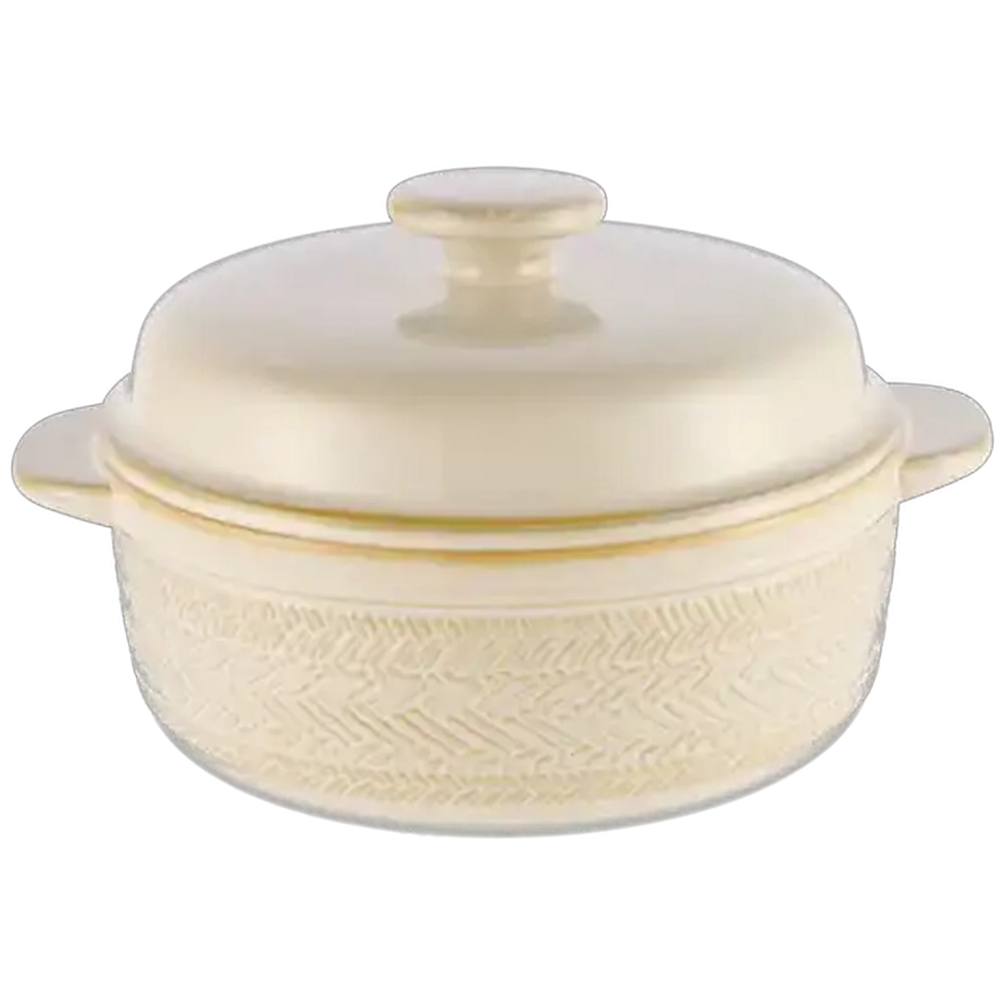 Image of Triangular Patterned Casserole Dish & Lid 28.5cm