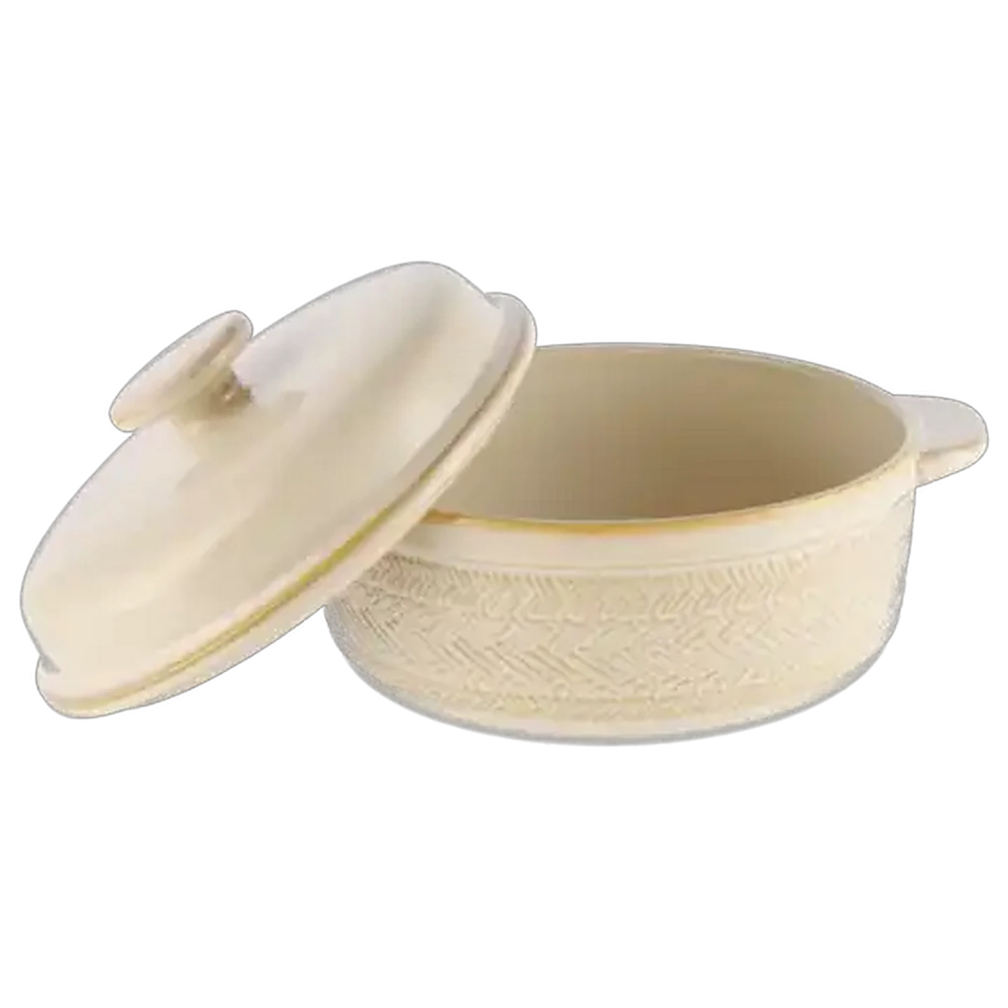 Image of Triangular Patterned Casserole Dish & Lid 28.5cm