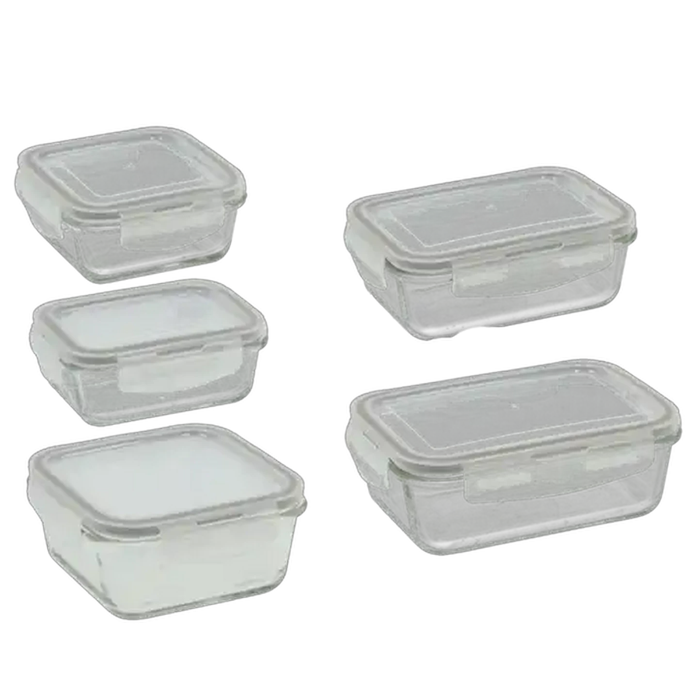Image of Bake n Lock Beige Glass Dish Set 10-Piece