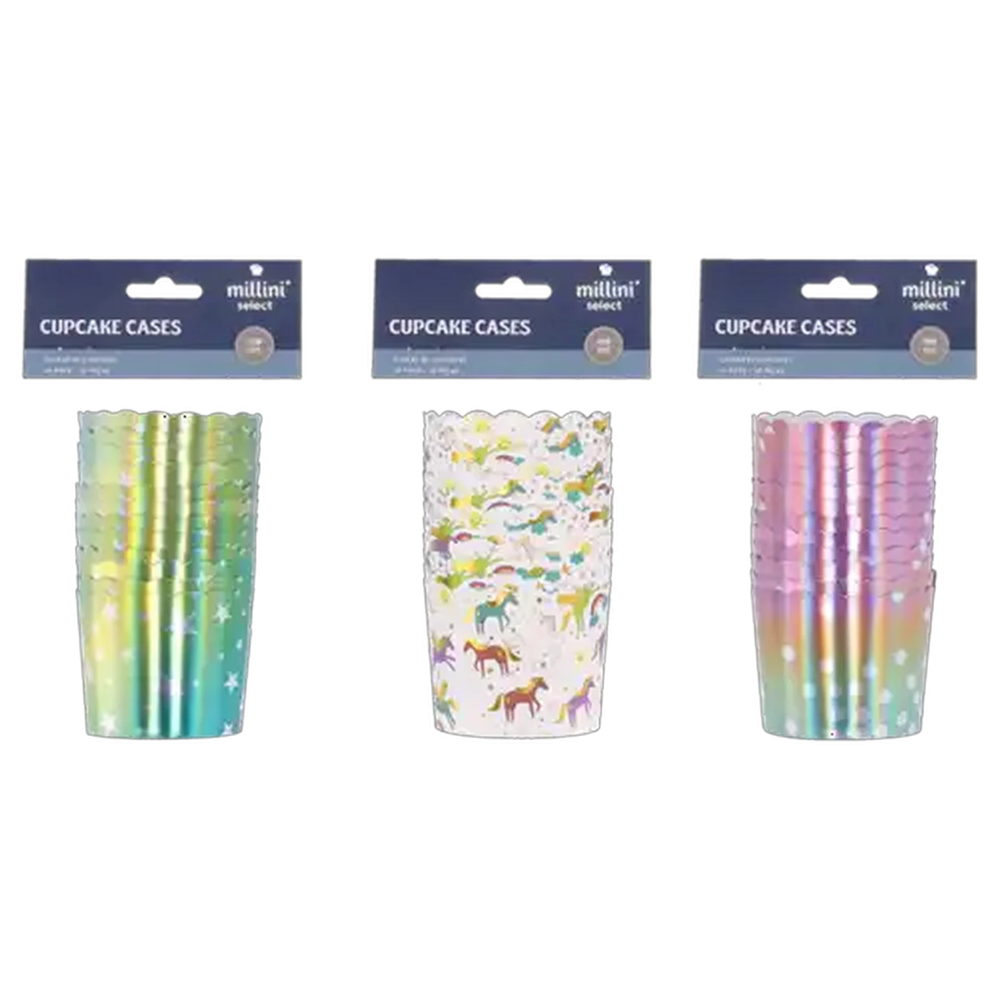 Image of Millini Unibow Cupcake Cases 12 Piece (Design May Vary)