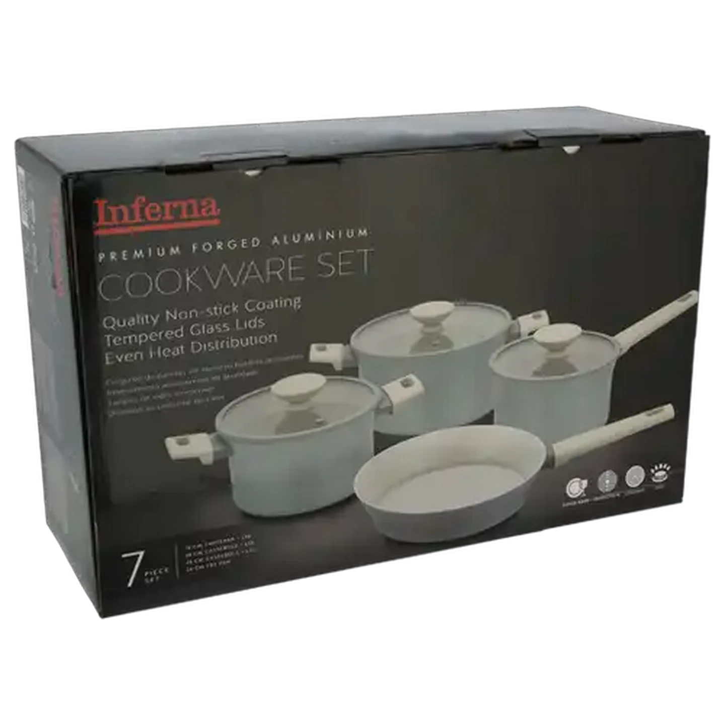 Image of Inferna Aluminium Cookware Set 7 Piece