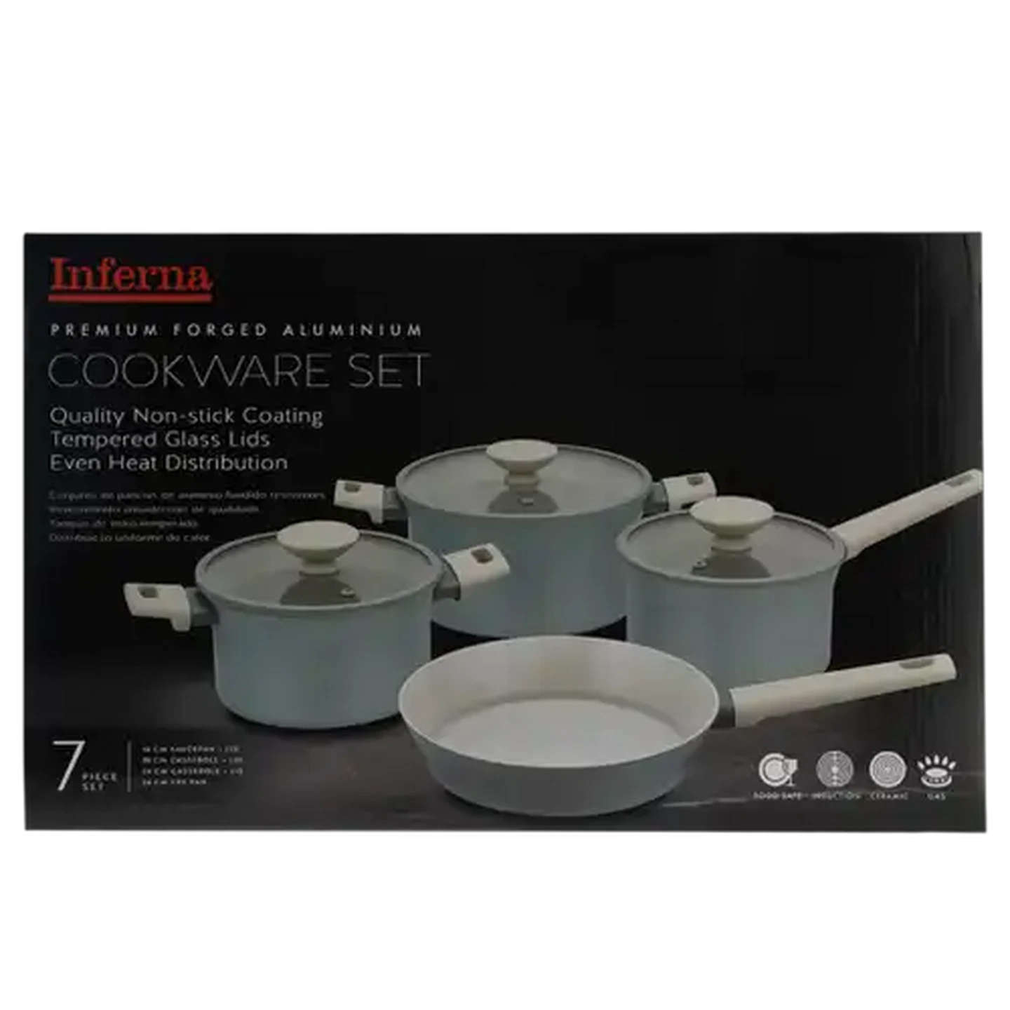 Image of Inferna Aluminium Cookware Set 7 Piece