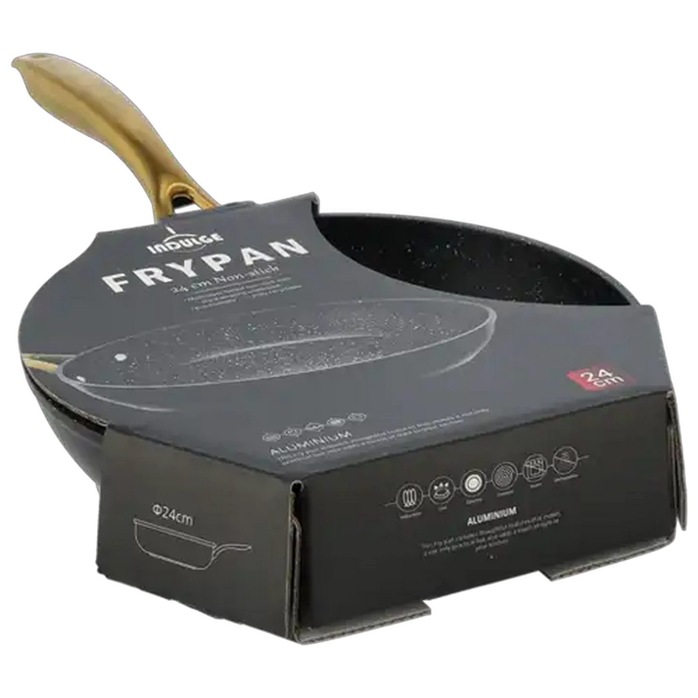 Image of Indulge Black Non Stick Fry Pan 24cm