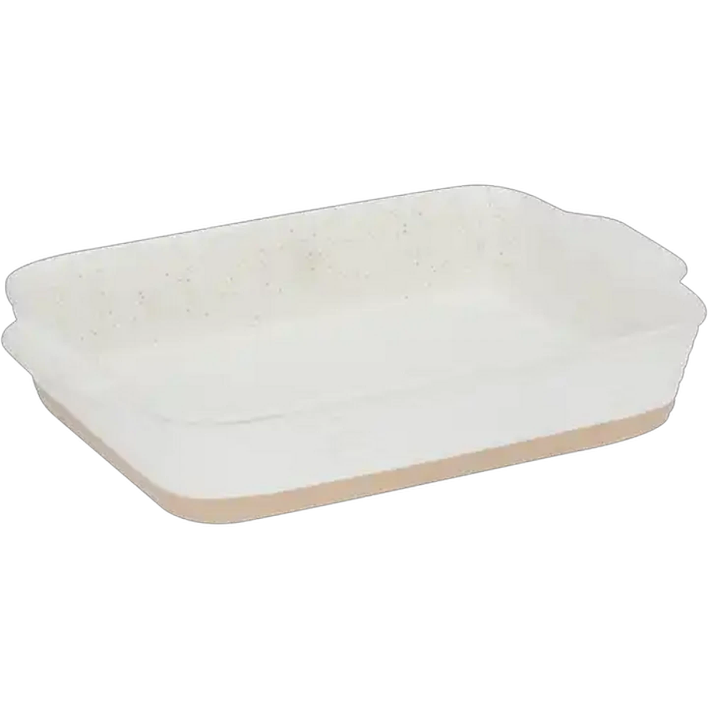 Image of Ribbed Stone Rectangular Baker Dish 34cm
