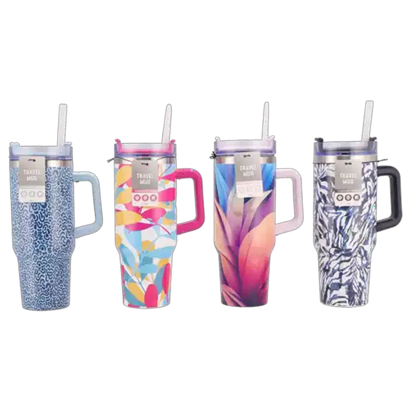 Image of Serenity Double Wall Stainless Steel Jumbo Travel Mug 1.2L (Design May Vary)