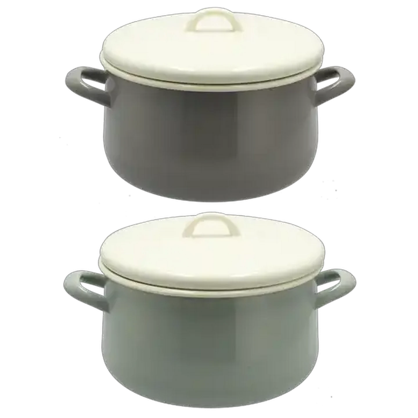 Image of Vintage Enamel Casserole Pot 24cm (Colour May Vary)