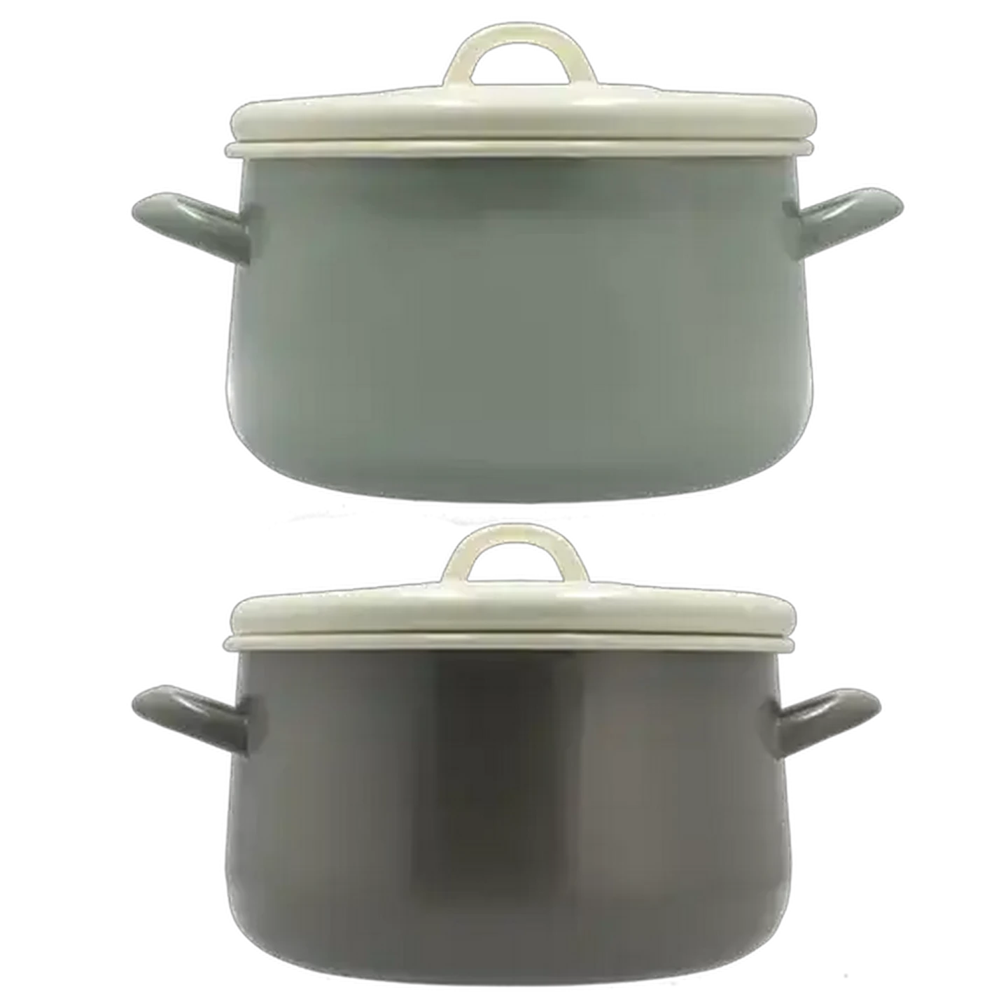 Image of Vintage Enamel Casserole Pot 24cm (Colour May Vary)