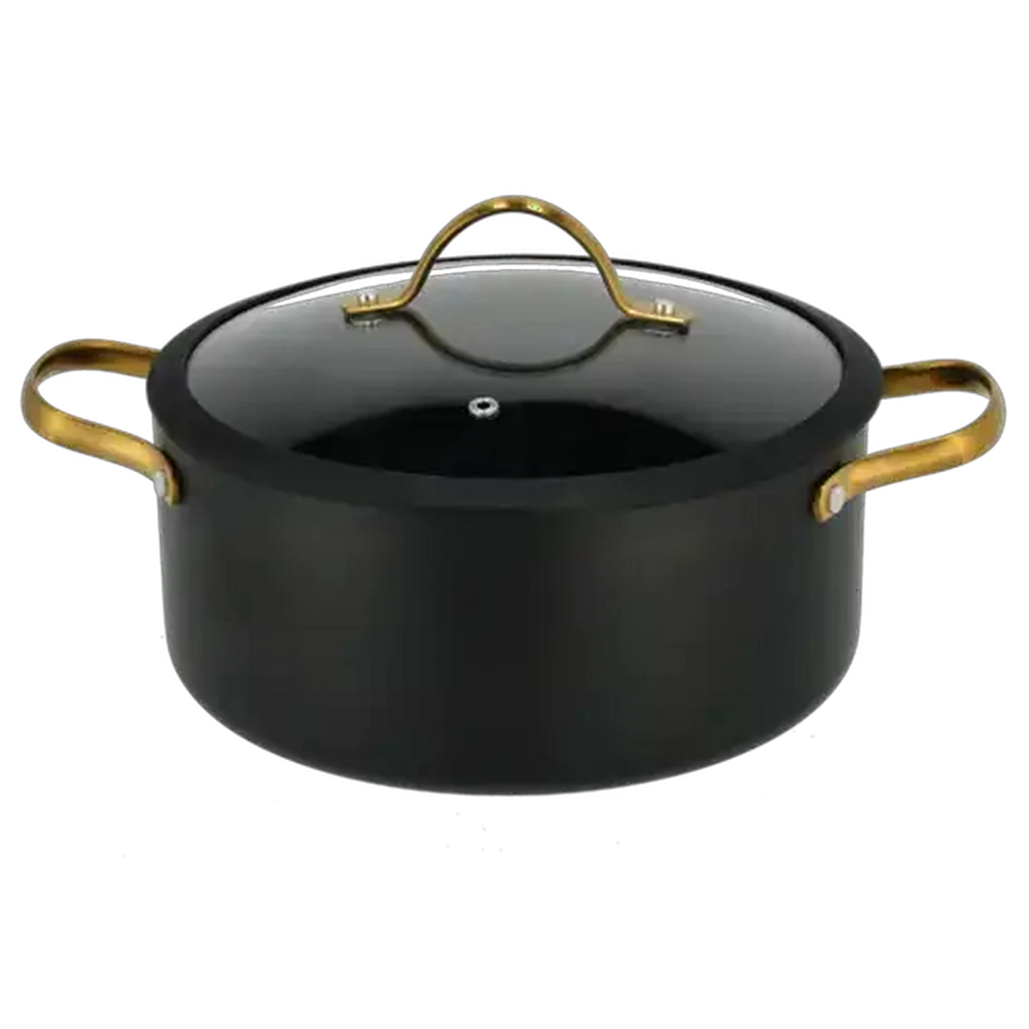 Image of Indulge Black Non Stick Casserole Pot 24cm