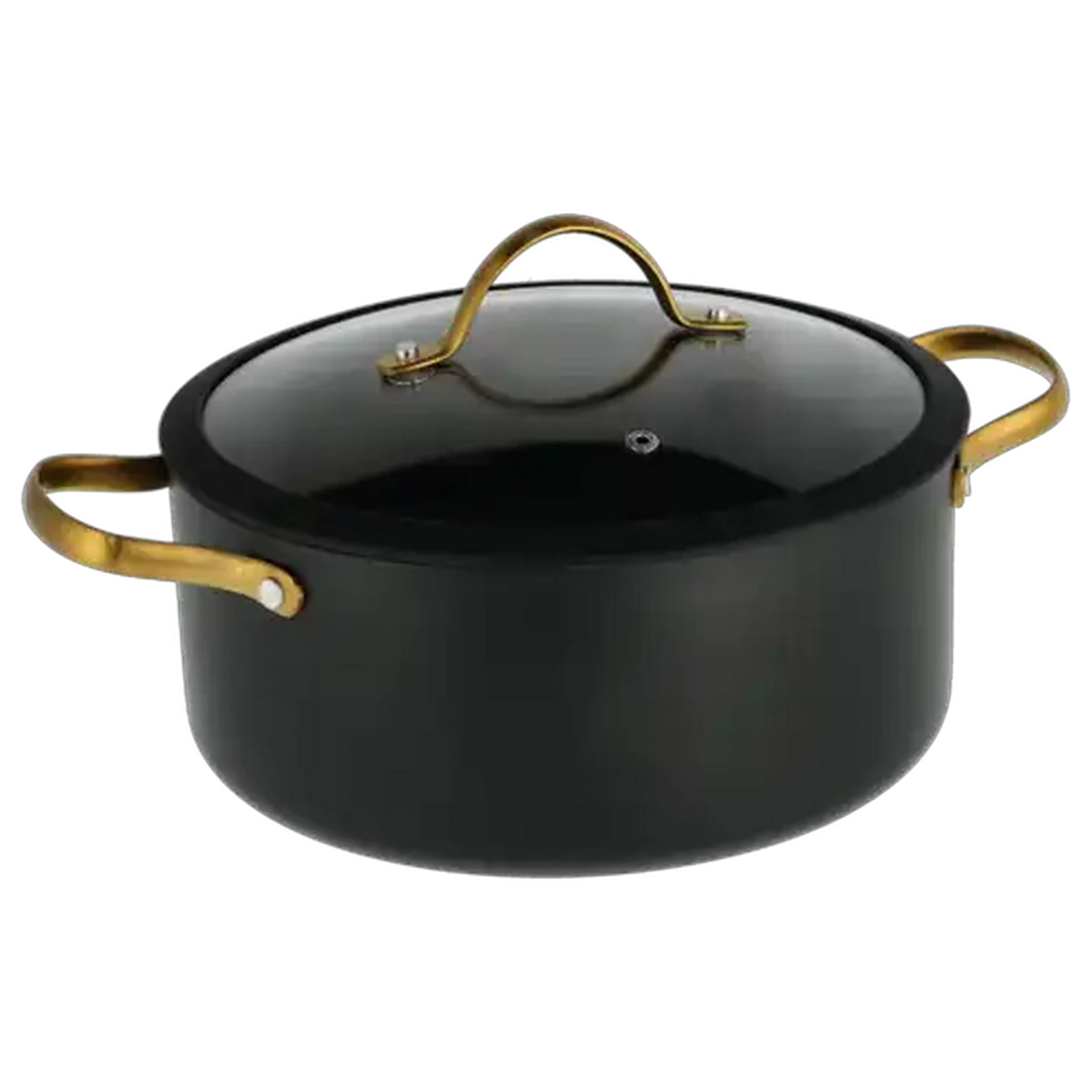 Image of Indulge Black Non Stick Casserole Pot 24cm