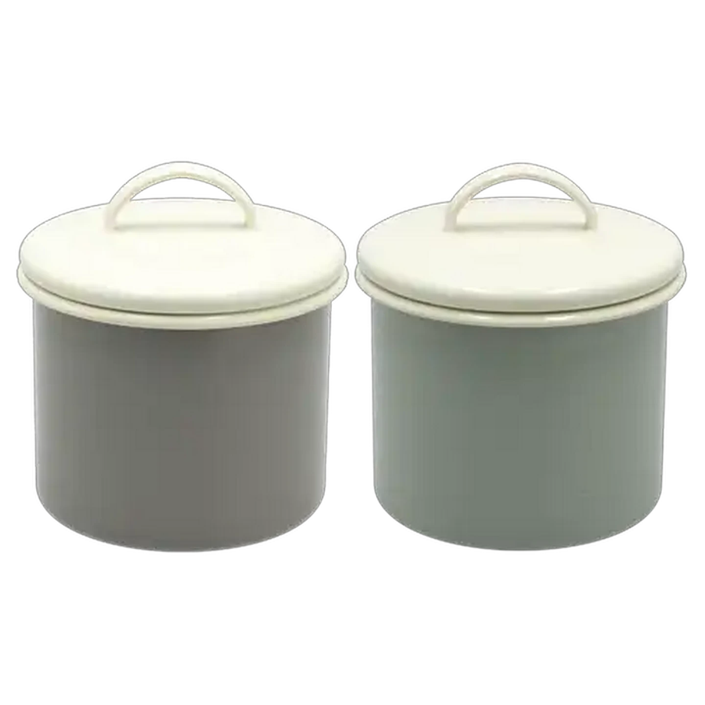 Image of Vintage Enamel Canister with Lid 2.3L