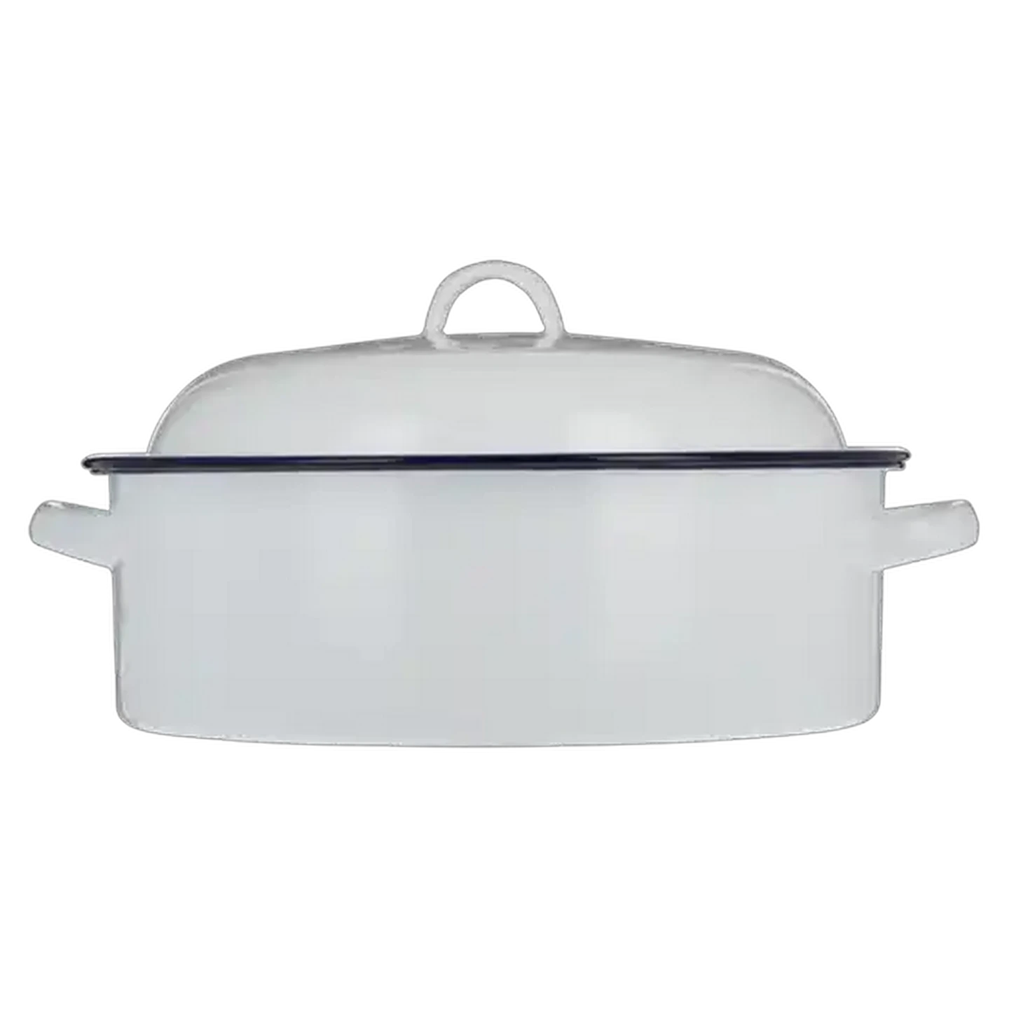 Image of Blue Line Enamel Round Roaster Pan With Lid