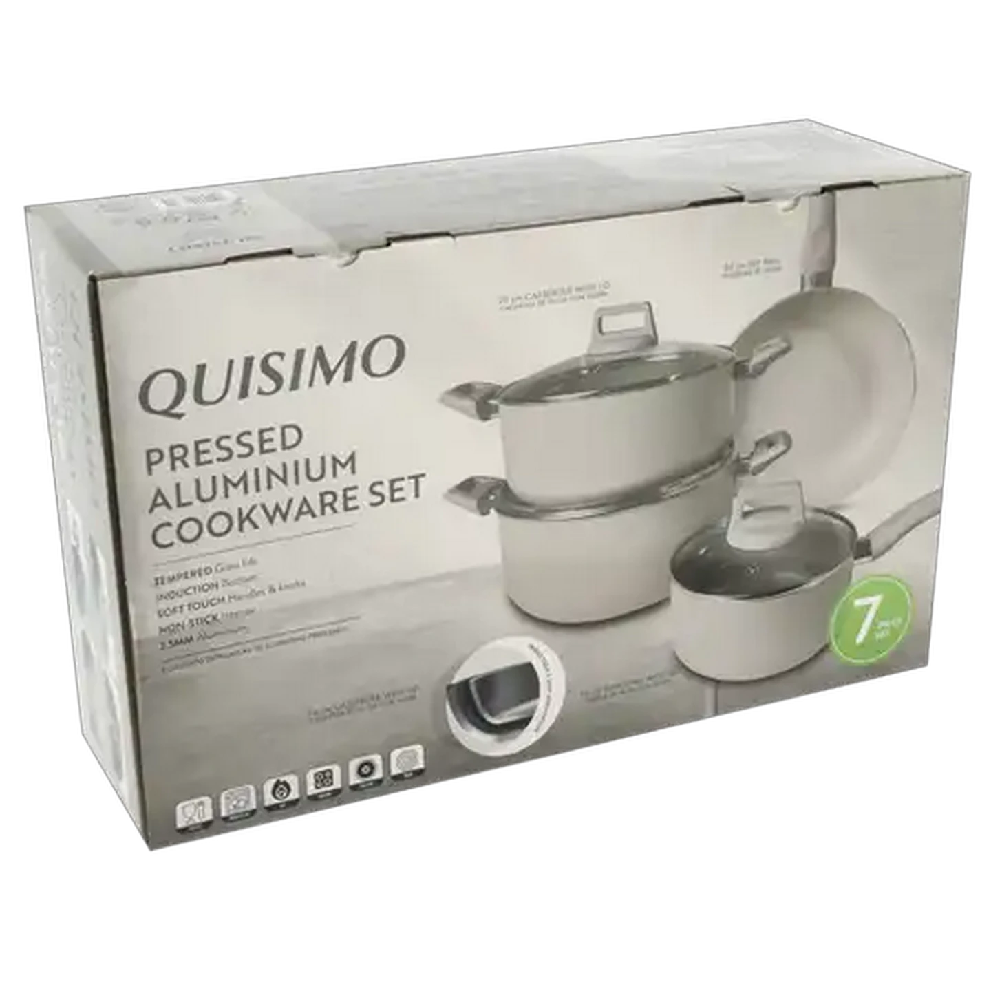 Image of Quisimo Pressed Aluminium Cookware Set 7-Piece