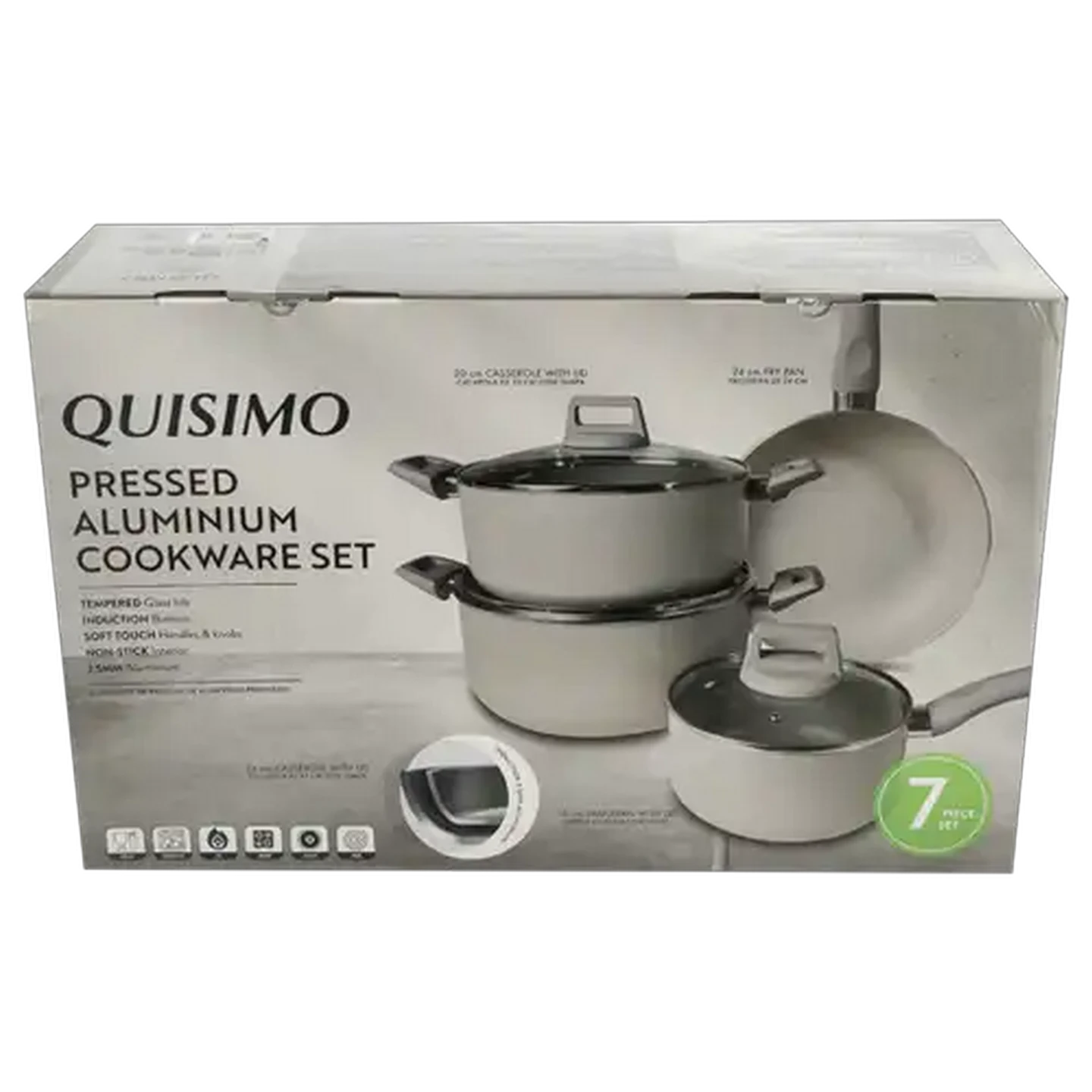 Image of Quisimo Pressed Aluminium Cookware Set 7-Piece