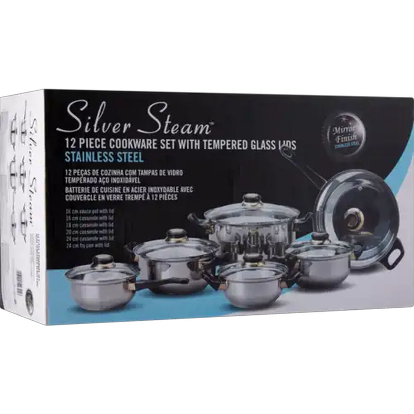 Image of Silver Steam Cookware Set 12 Piece
