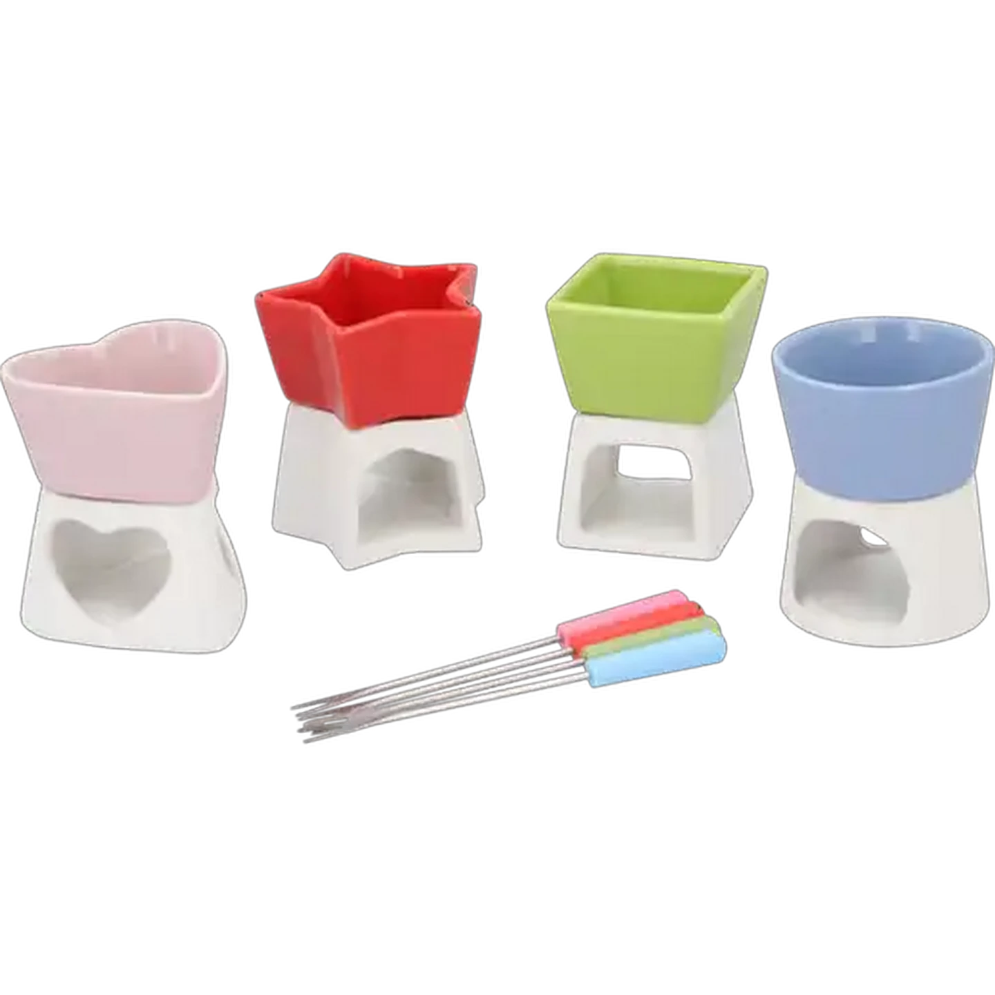 Image of Fondue Mini Chocolate Shapes Set 12 Piece