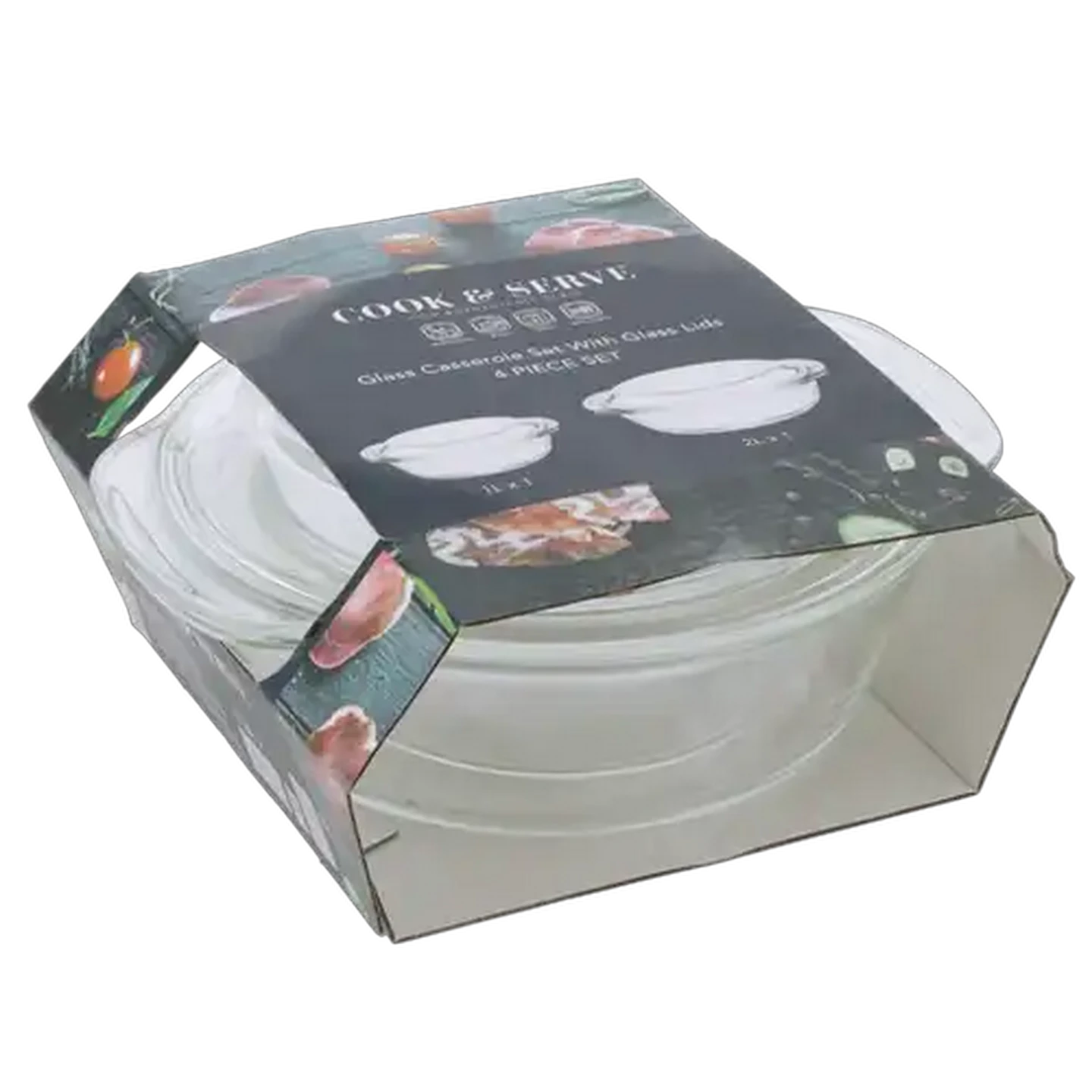 Image of Cook & Serve Glass Casserole Set 2-Piece
