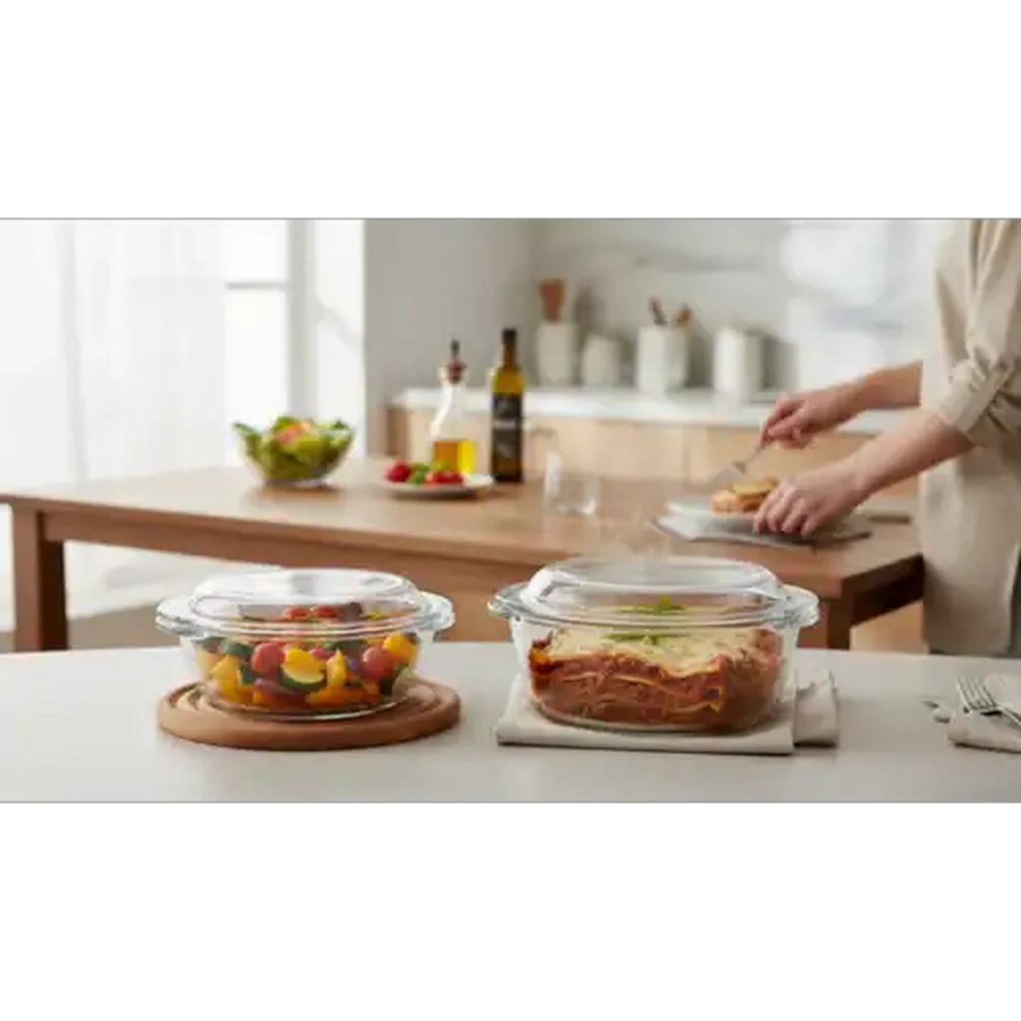 Image of Cook & Serve Glass Casserole Set 2-Piece
