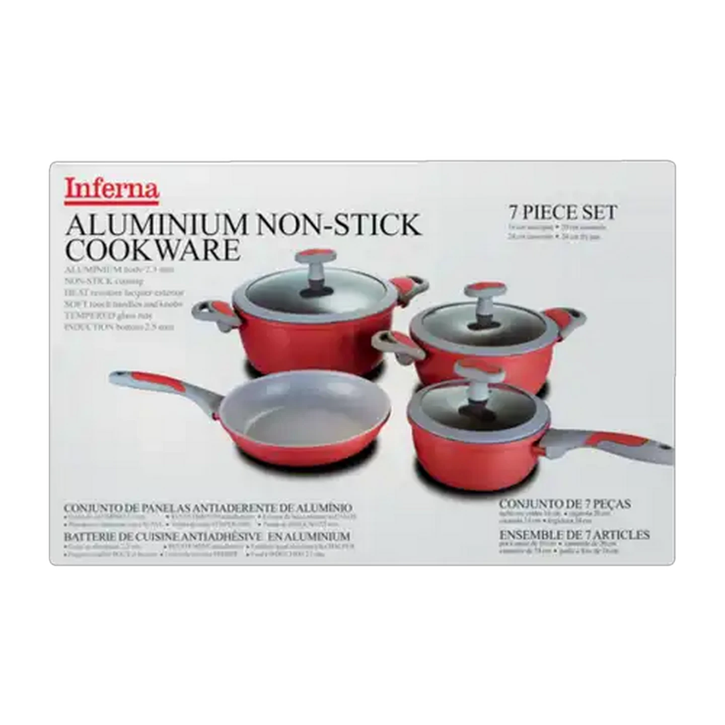 Image of Inferna Aluminium Non-Stick Cookware Set 7 Piece