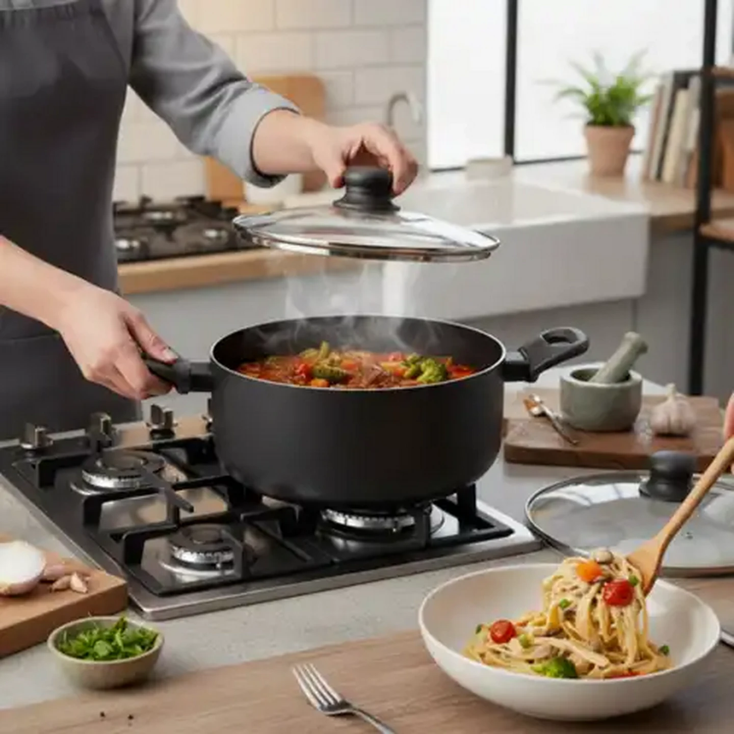 Image of Majoré Casa Non-Stick Aluminium Casserole 24cm