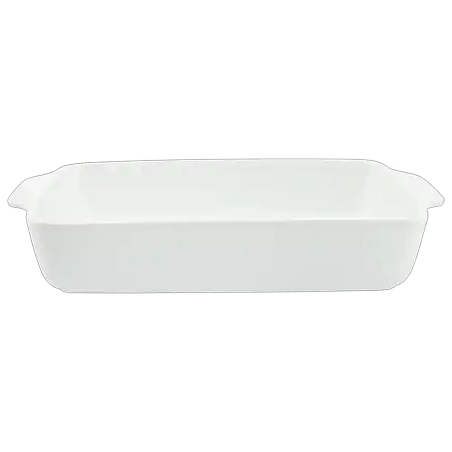 Image of Rectangular White Porcelain Baker With Handles 35cm