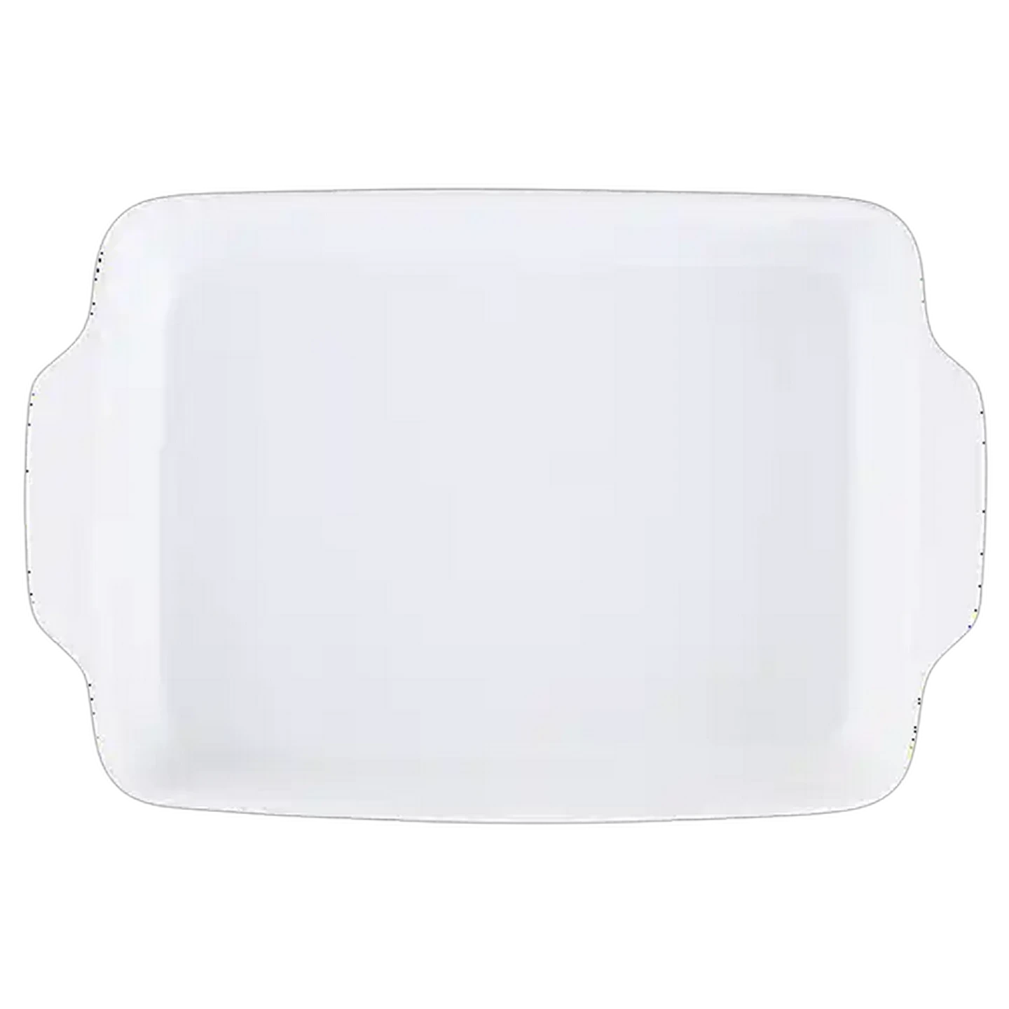 Image of Rectangular White Porcelain Baker With Handles 35cm