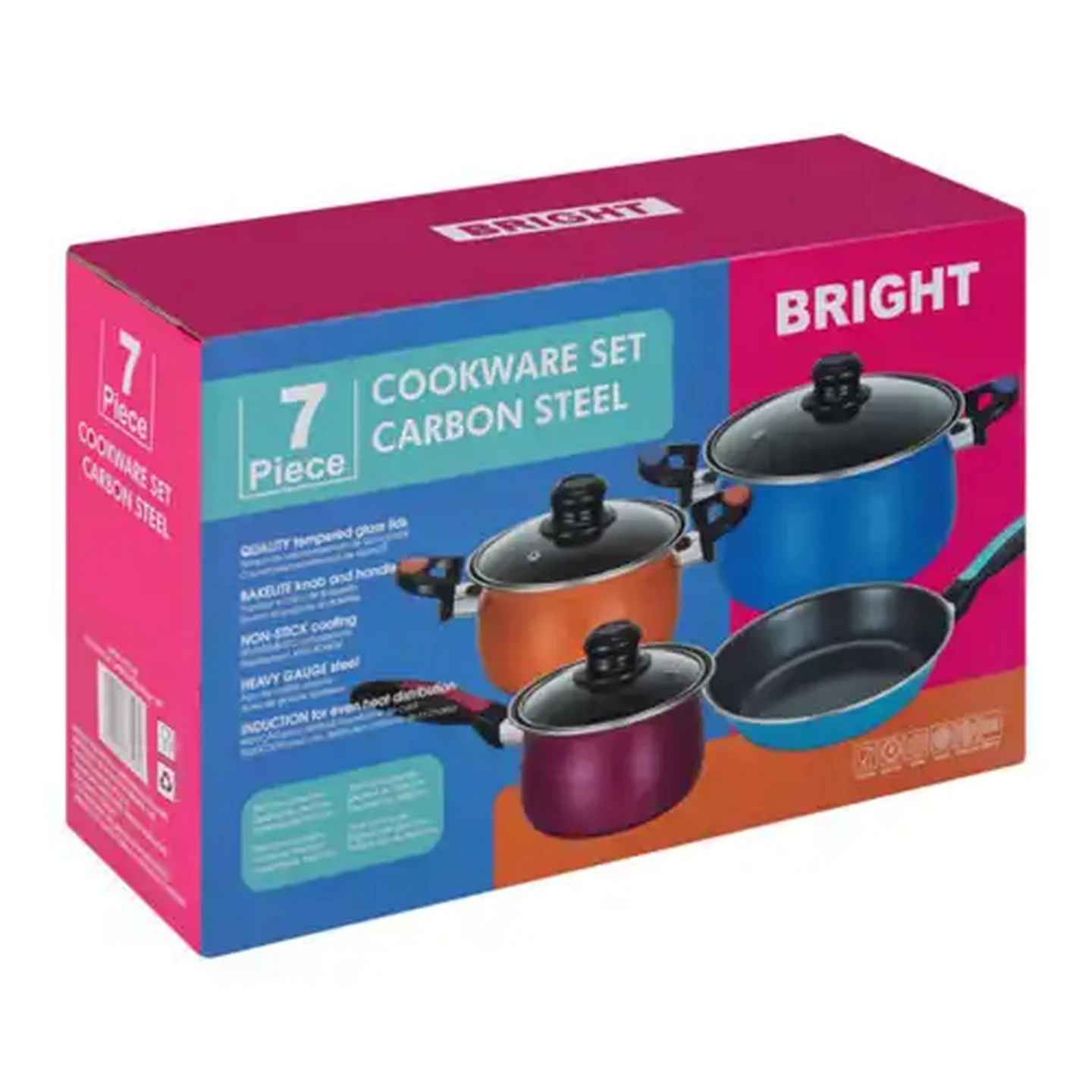 Image of Bright Carbon Steel Cookware Set 7 Piece