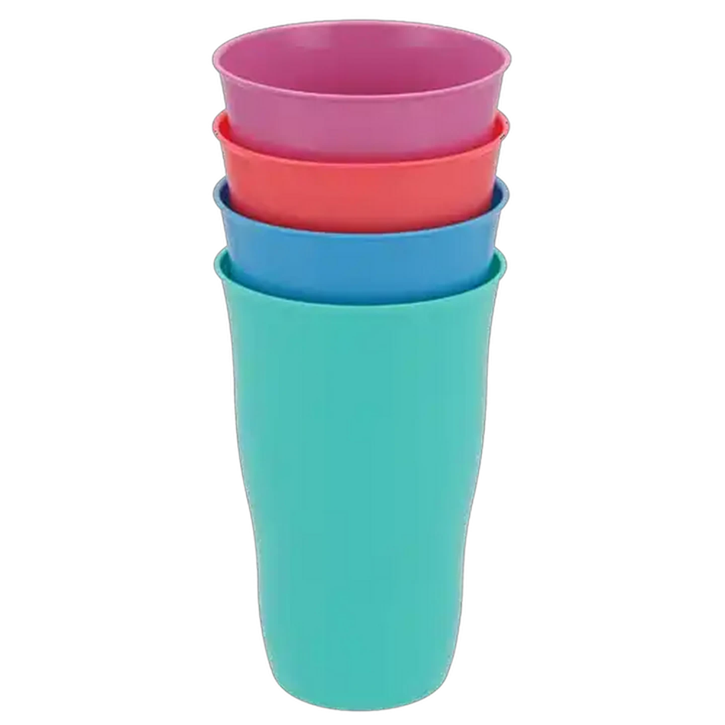 Image of Bright Plastic Picnic Stackable Tumbler Set 650ml 4-Pack (Colour May Vary)